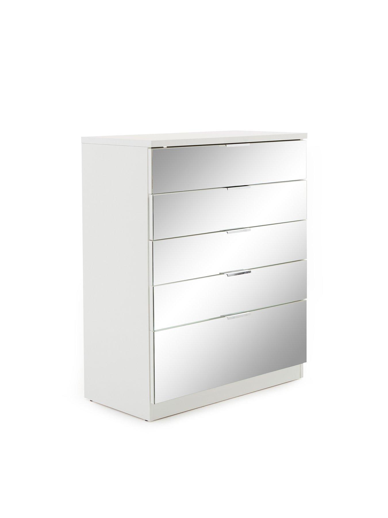  image of very-home-palma-mirrorednbsp5-drawer-chest-white-fscreg-certified