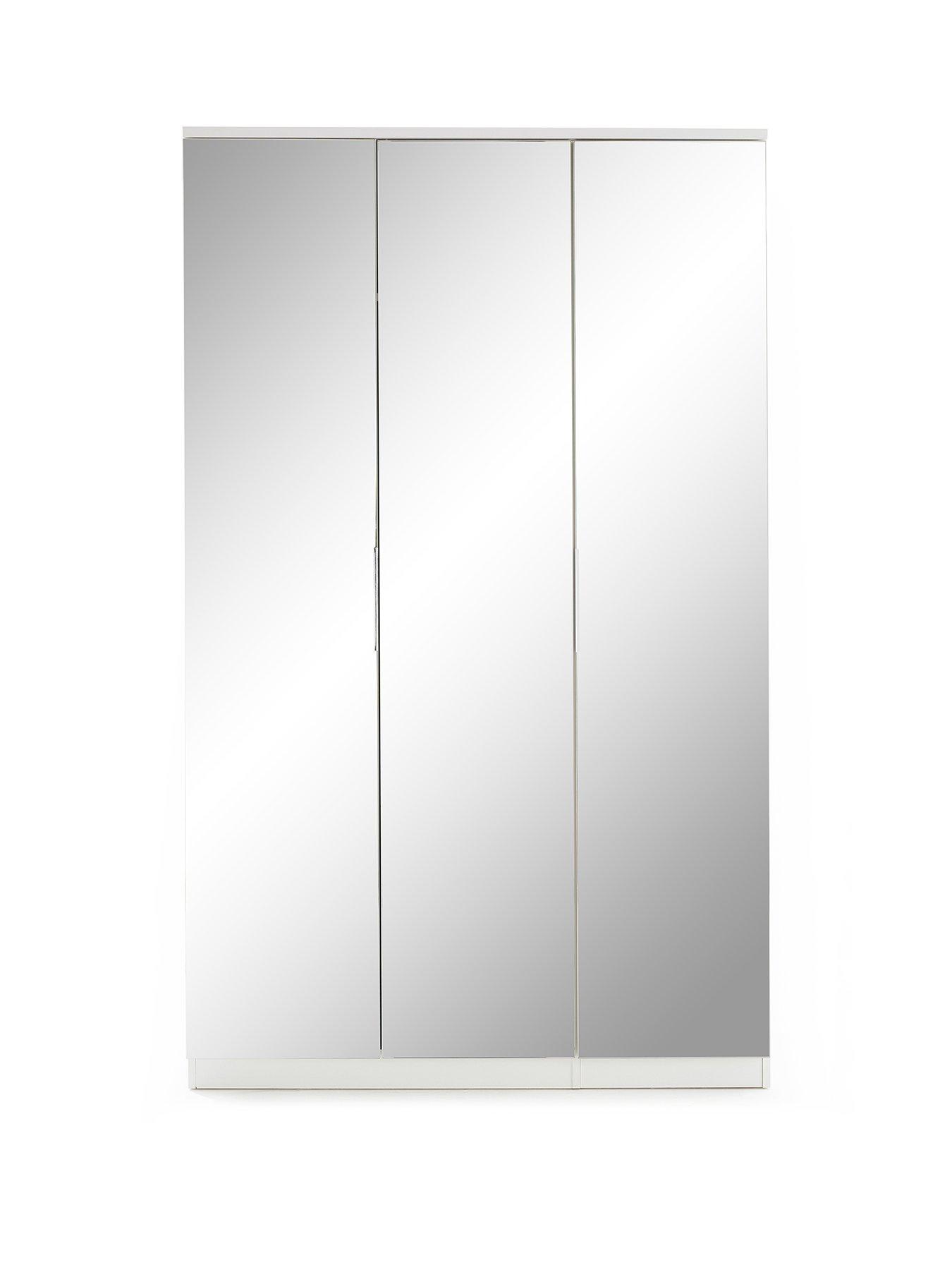  image of very-home-palma-3-door-mirrorednbspwardrobe-white-fscreg-certified