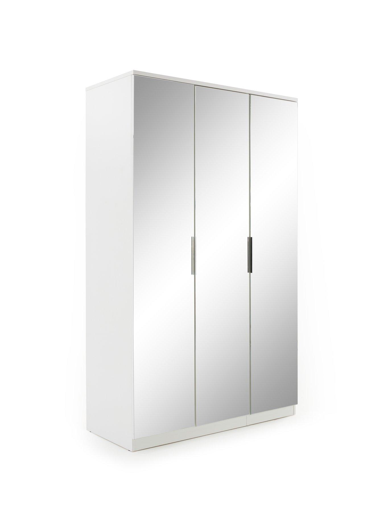  image of very-home-palma-3-door-mirrorednbspwardrobe-white-fscreg-certified