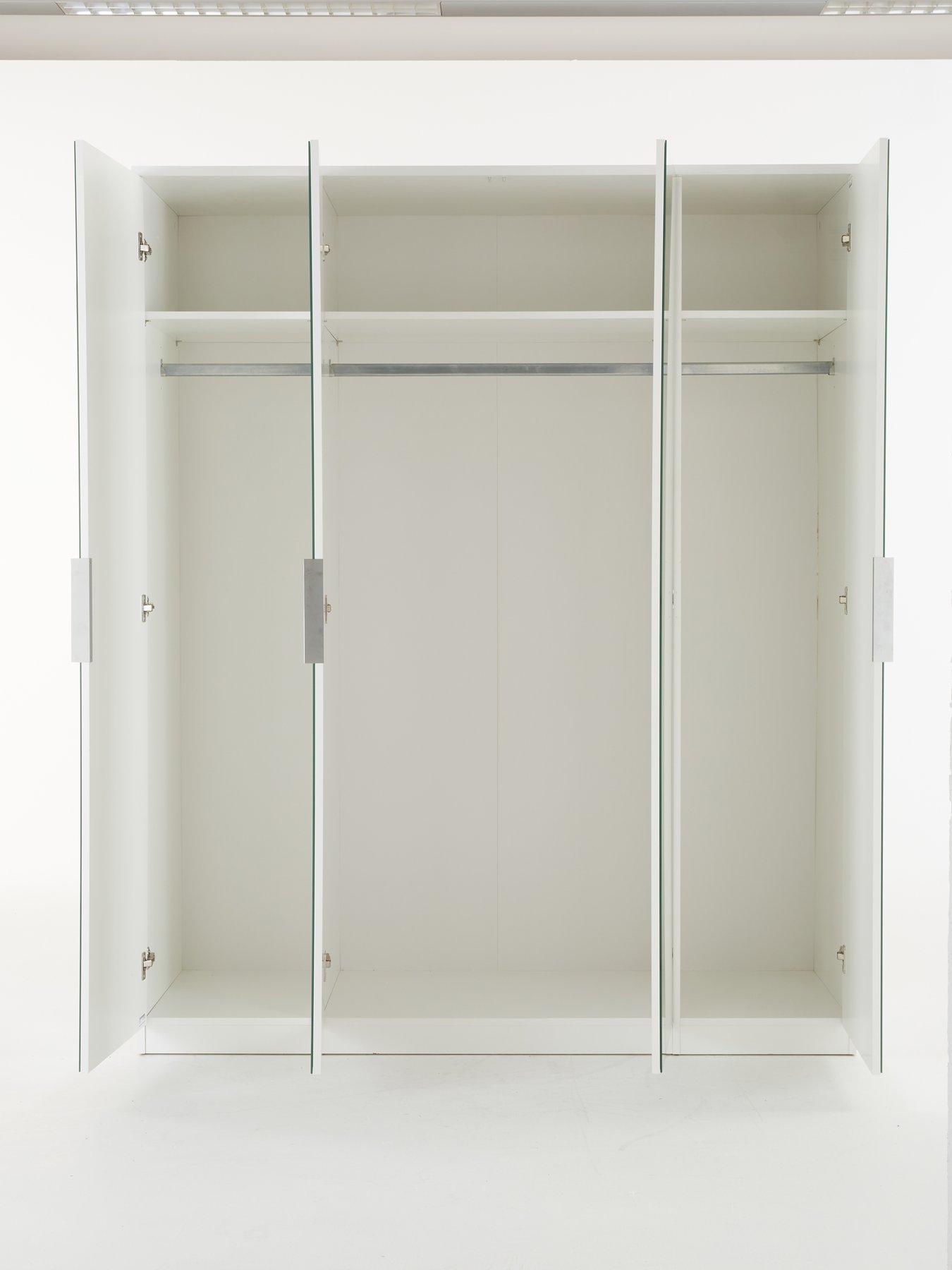 Image 4 of 7 of Very Home Palma&nbsp;4 Door Mirrored Wardrobe - White - FSC&reg; Certified