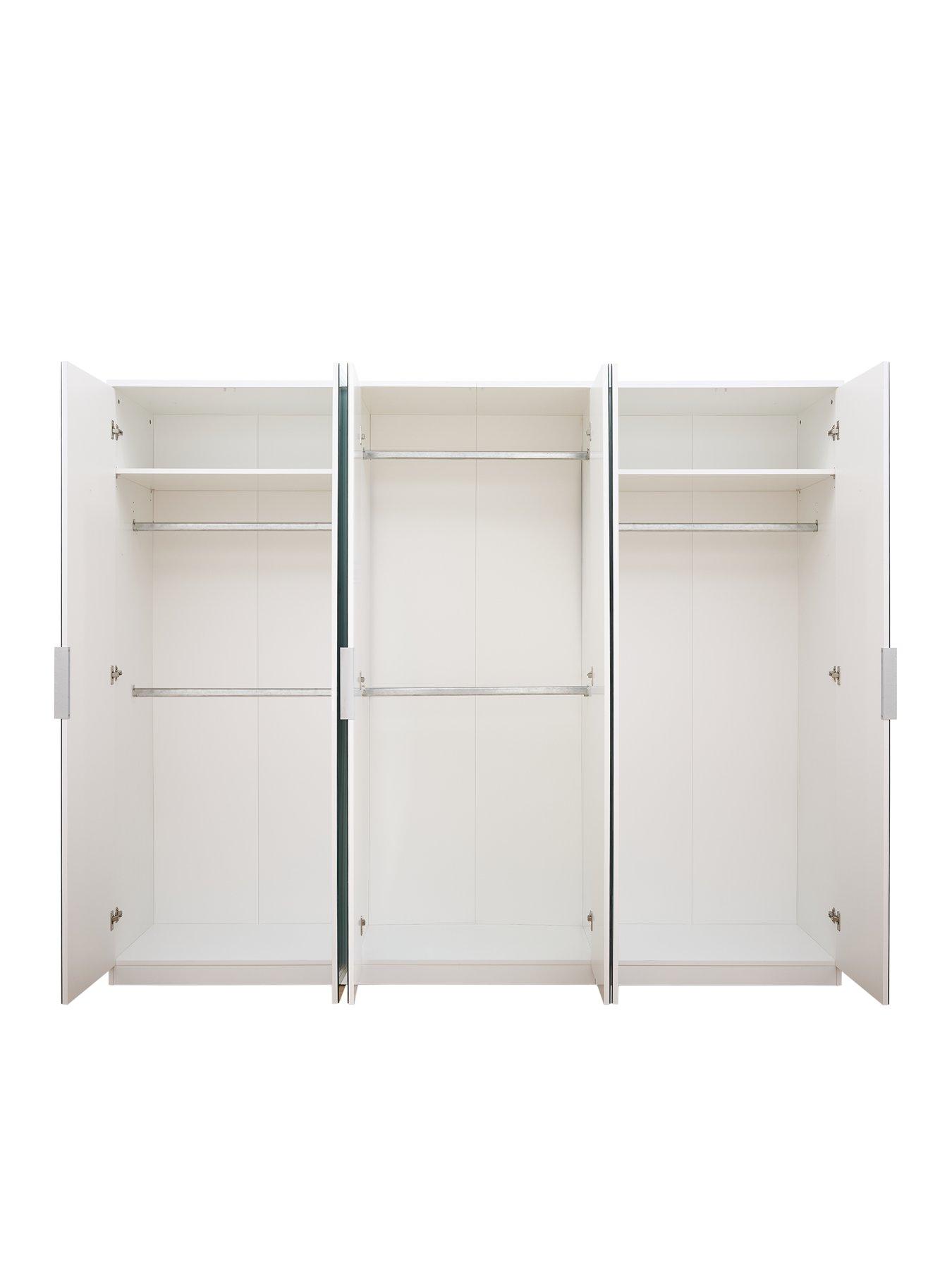 Image 4 of 7 of Very Home Palma&nbsp;6 Door Mirrored Wardrobe - White - FSC&reg; Certified