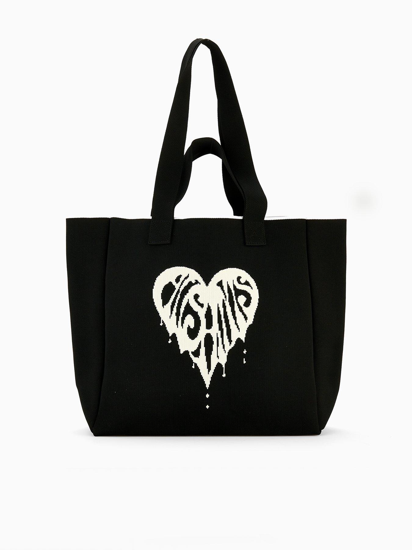 AllSaints Izzy Heart Tote Bag - Black