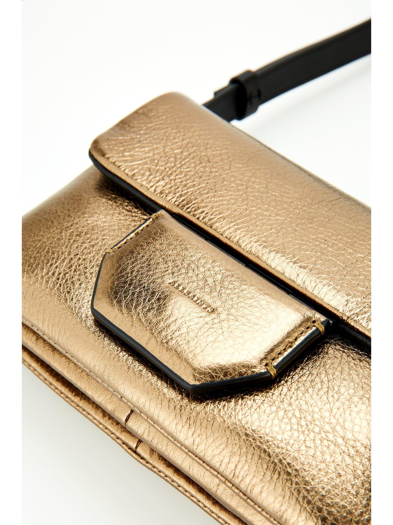 Image 3 of 4 of AllSaints Jupiter Xbody Bag - Gold