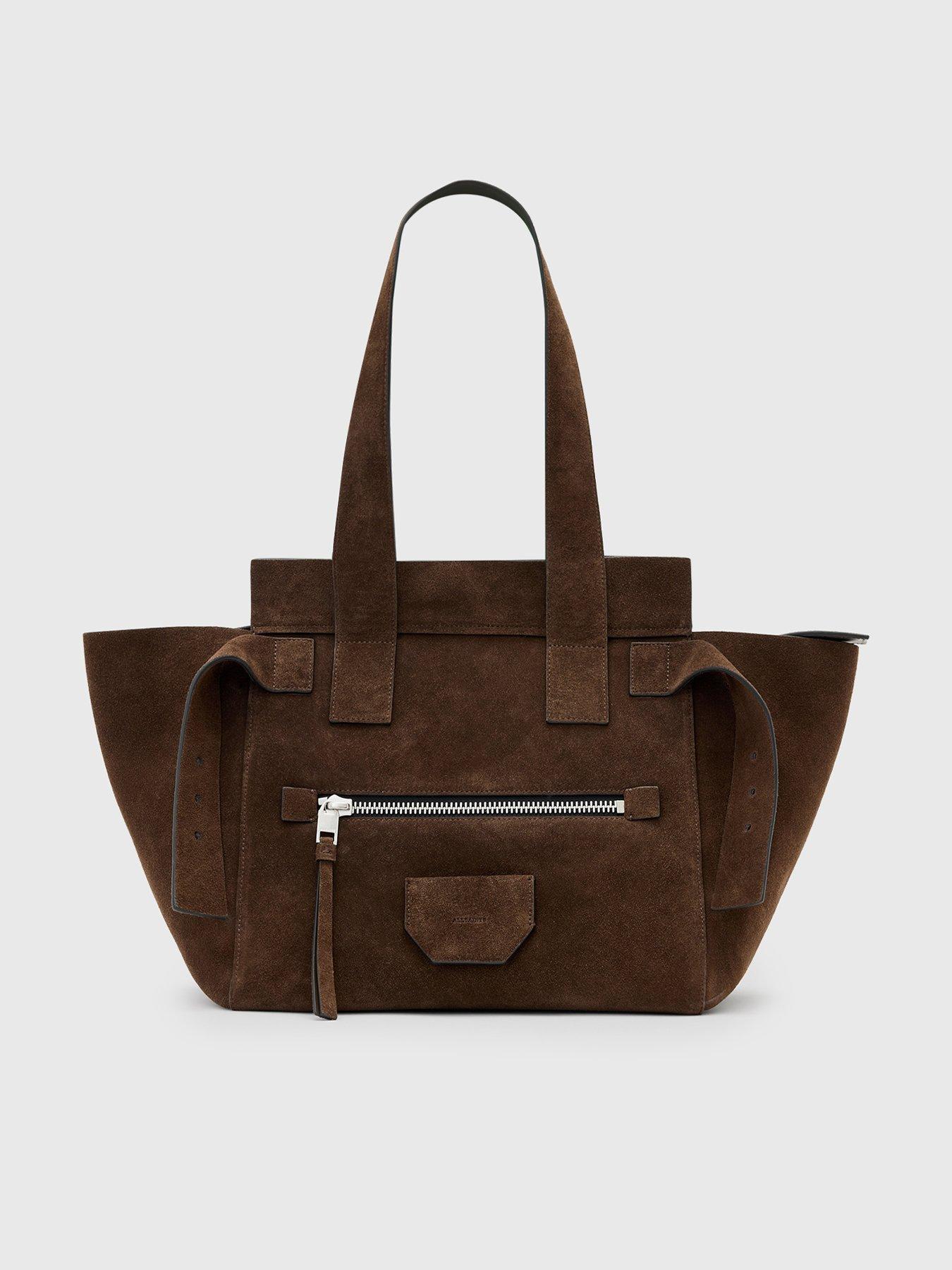 Image 1 of 5 of AllSaints perez suede shoulder