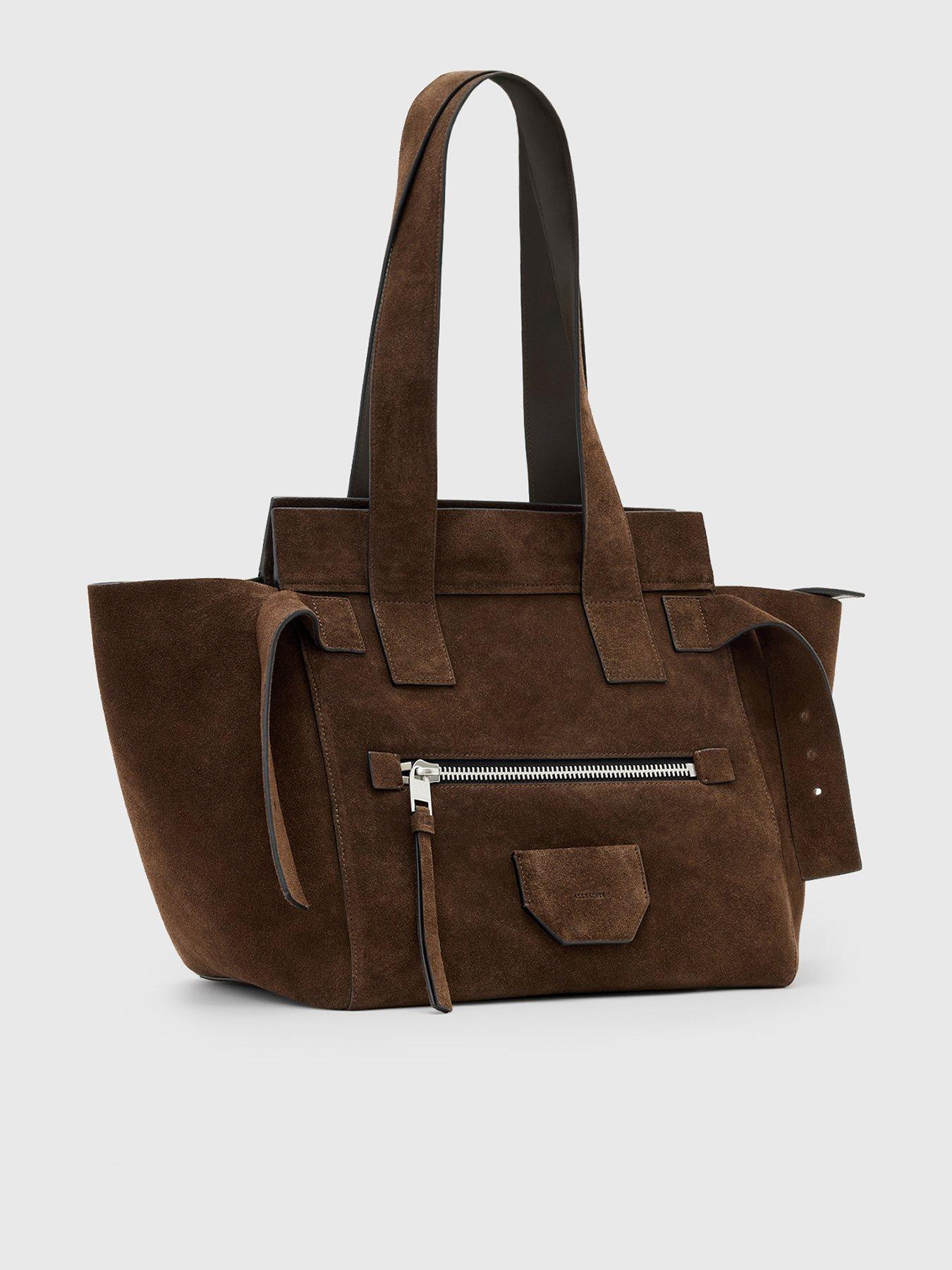 Image 3 of 5 of AllSaints perez suede shoulder