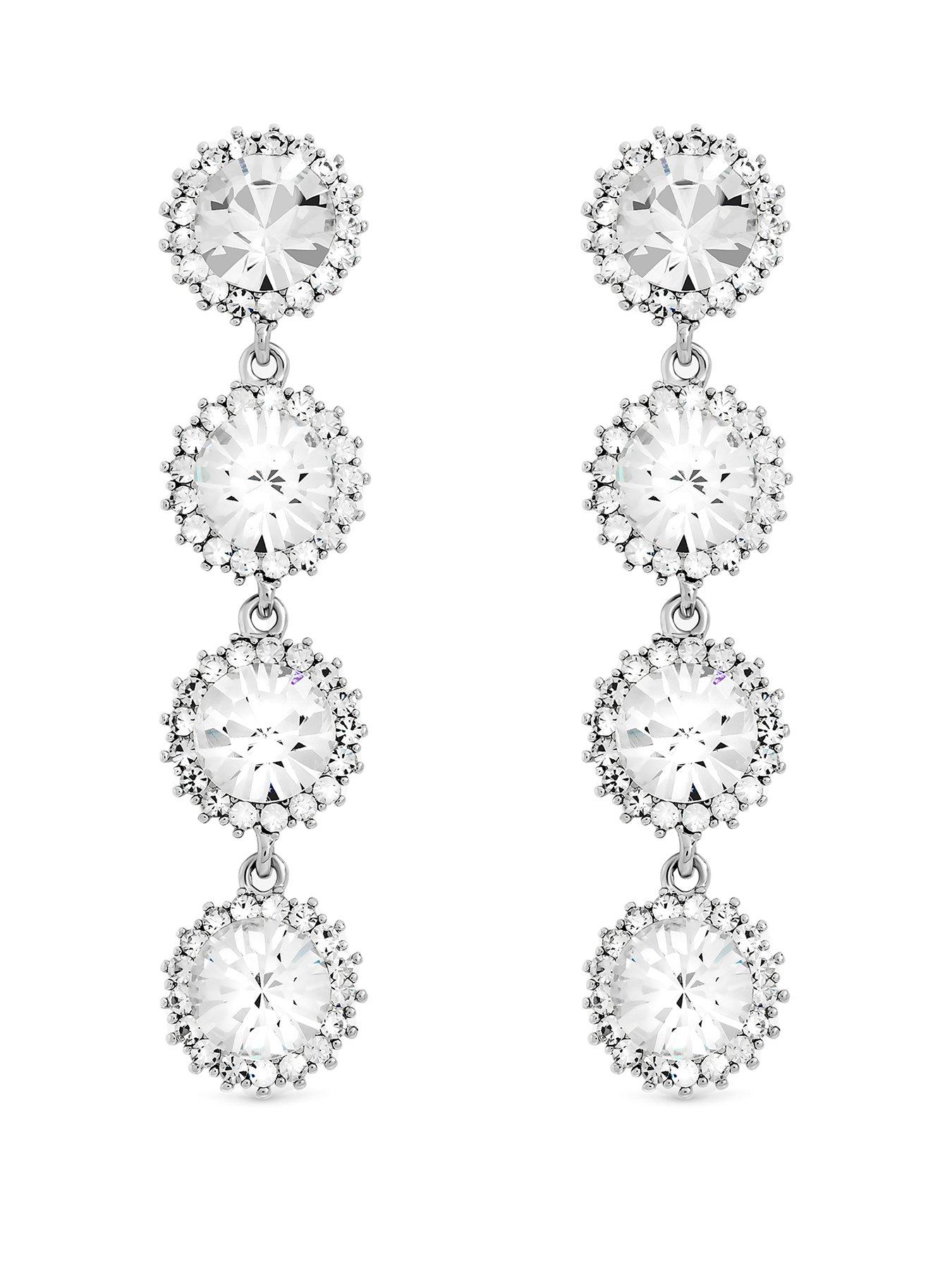 undefined Crystal Statement Drop Earring