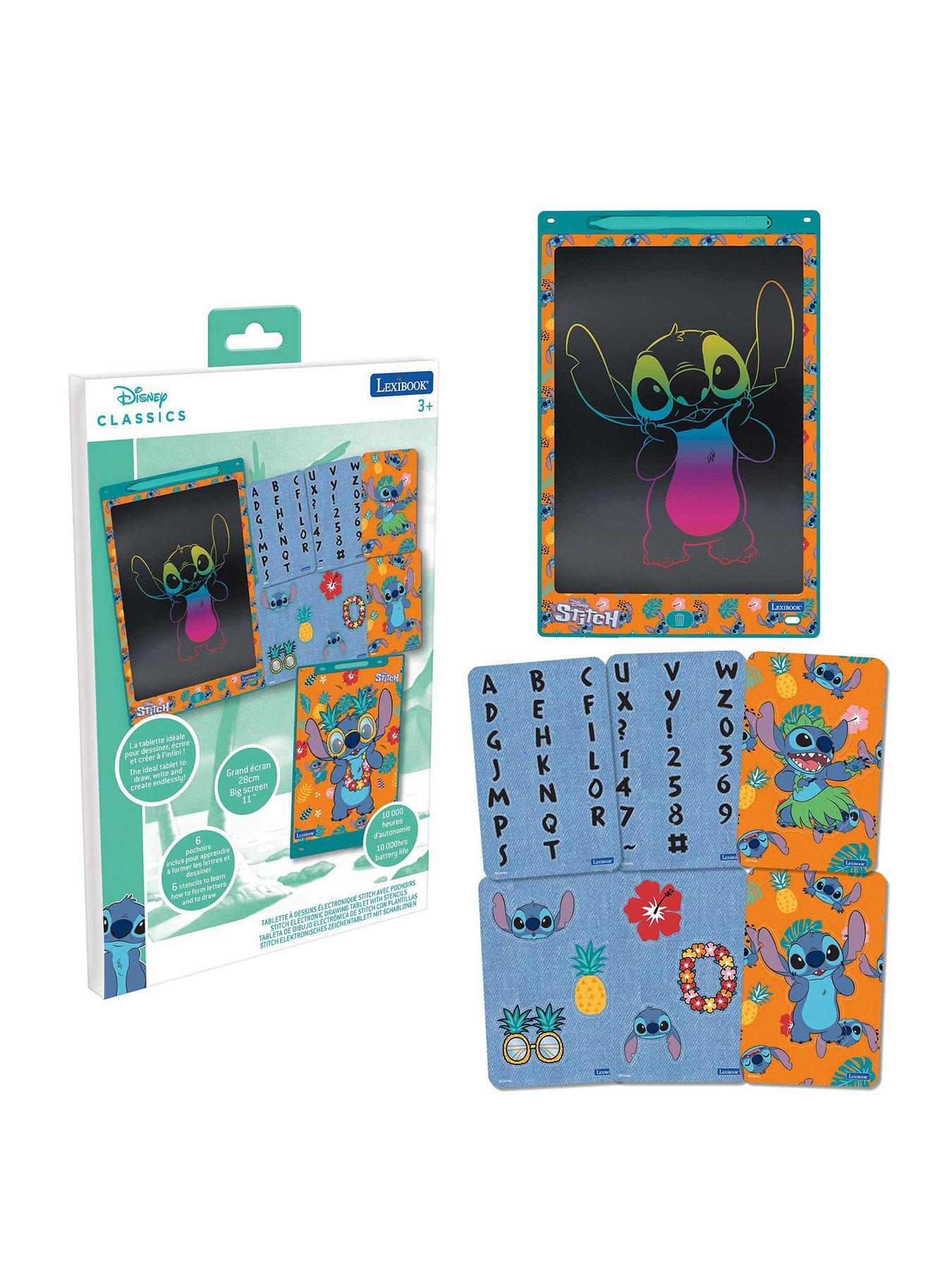 Disney Stitch Stitch 11'' Multicolour Learning Drawing E-Ink Tablet with Stencils