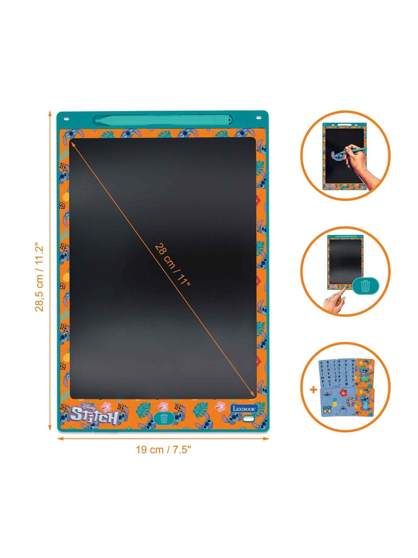 Image 3 of 7 of Disney Stitch Stitch 11''  multicolor learning drawing E-ink tablet with stencils
