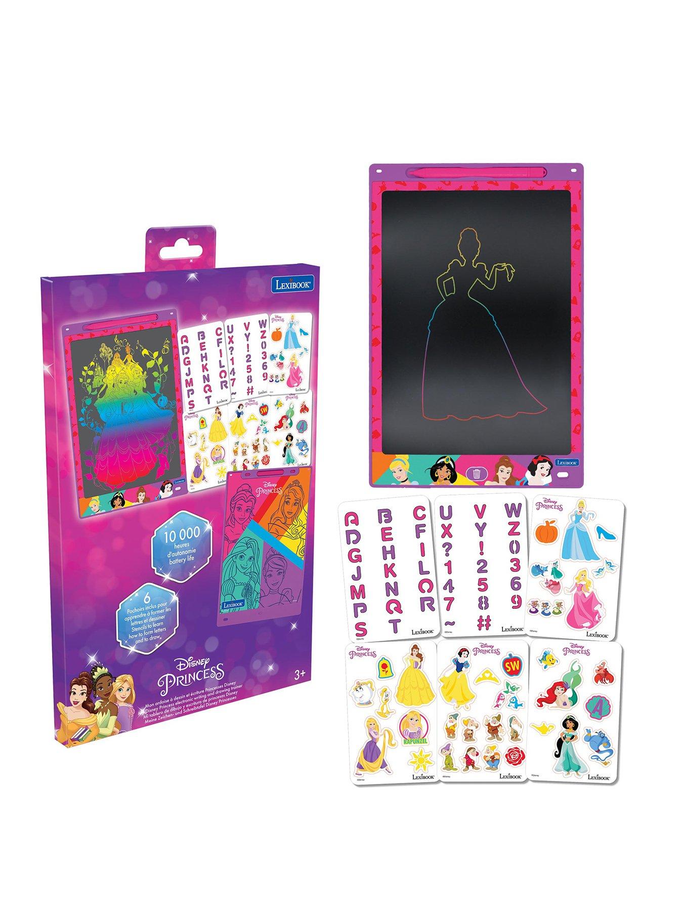 Disney Princess 11'' Multicolour Learning Drawing E-Ink Tablet with Stencils