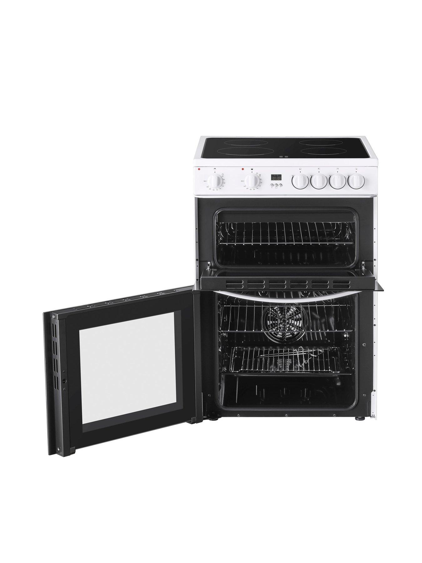 Image 2 of 6 of Swan SX16720W 60cm Electric Twin Oven Ceramic Hob Cooker - White