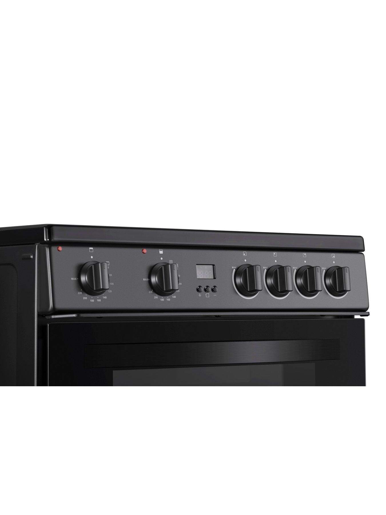 Image 3 of 6 of Swan SX16720B 60cm Electric Twin Oven Ceramic Hob Cooker - Black