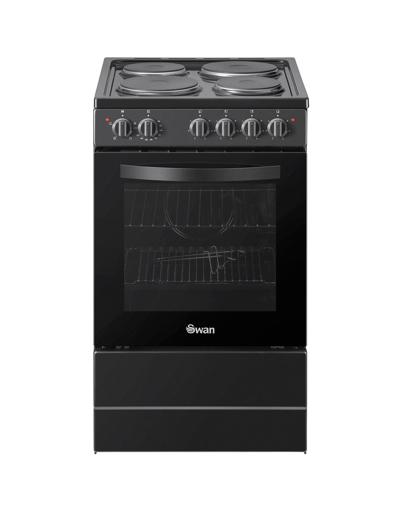 Image 1 of 6 of Swan SX16710B 50cm Electric Solid Plate Cooker - Black