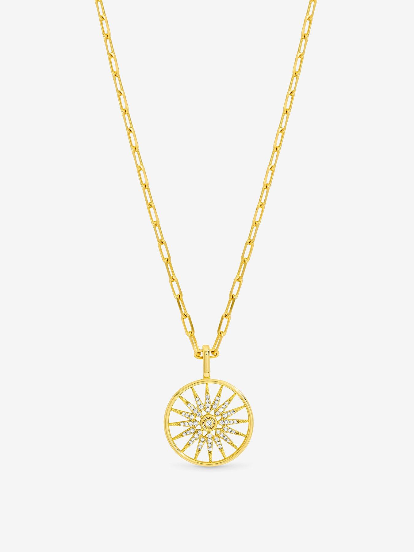 Inicio 14K Gold Plated Celestial Charm Chain Necklace