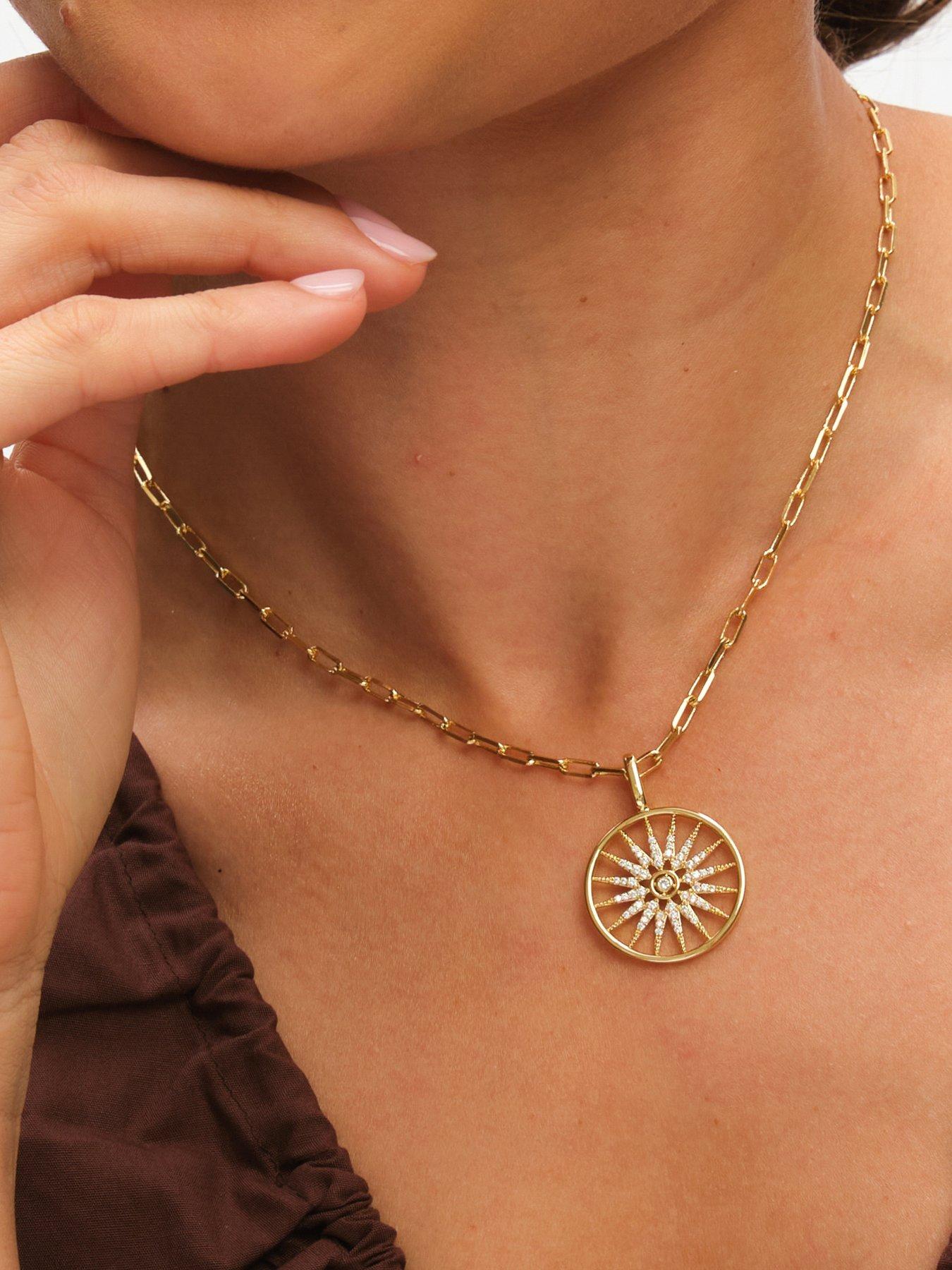 Image 2 of 3 of Inicio 14K Gold Plated Celestial Charm Chain Necklace&nbsp;