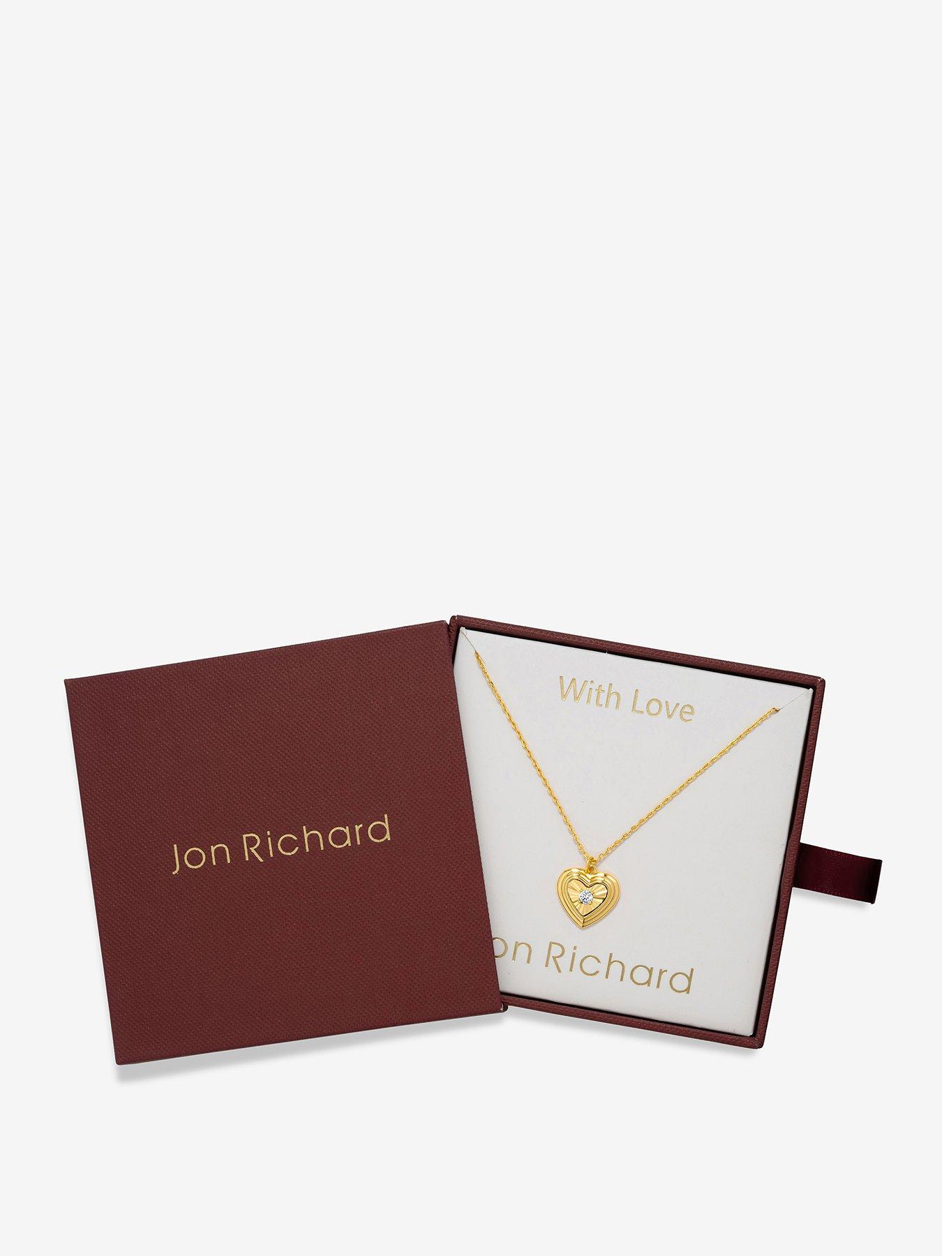 Jon Richard 18K Gold Plated Heart Pedant - Gift Box