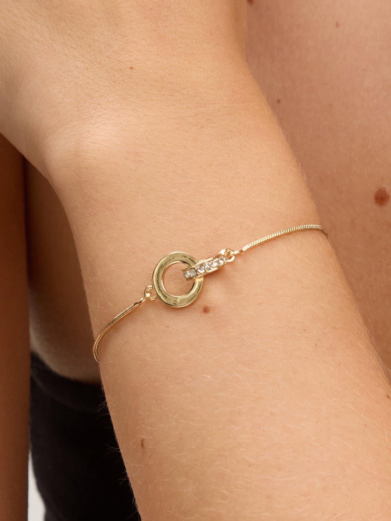 Image 2 of 5 of Jon Richard Gold Plated and Crystal Circle Link Trio Set - Gift Box