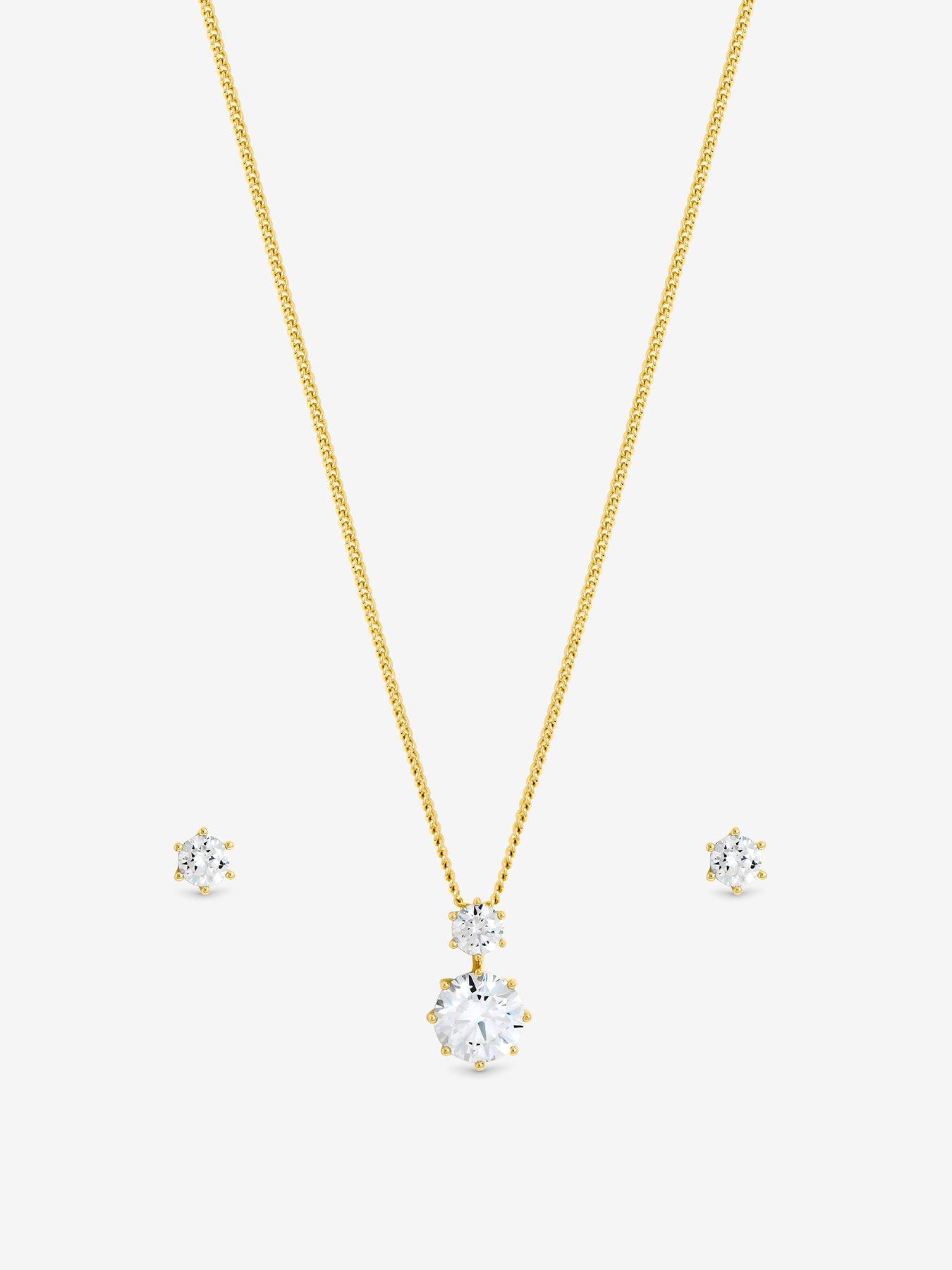Image 2 of 2 of Jon Richard Gold Plated and Cubic Zirconia Round Drop Box Set - Gift Box