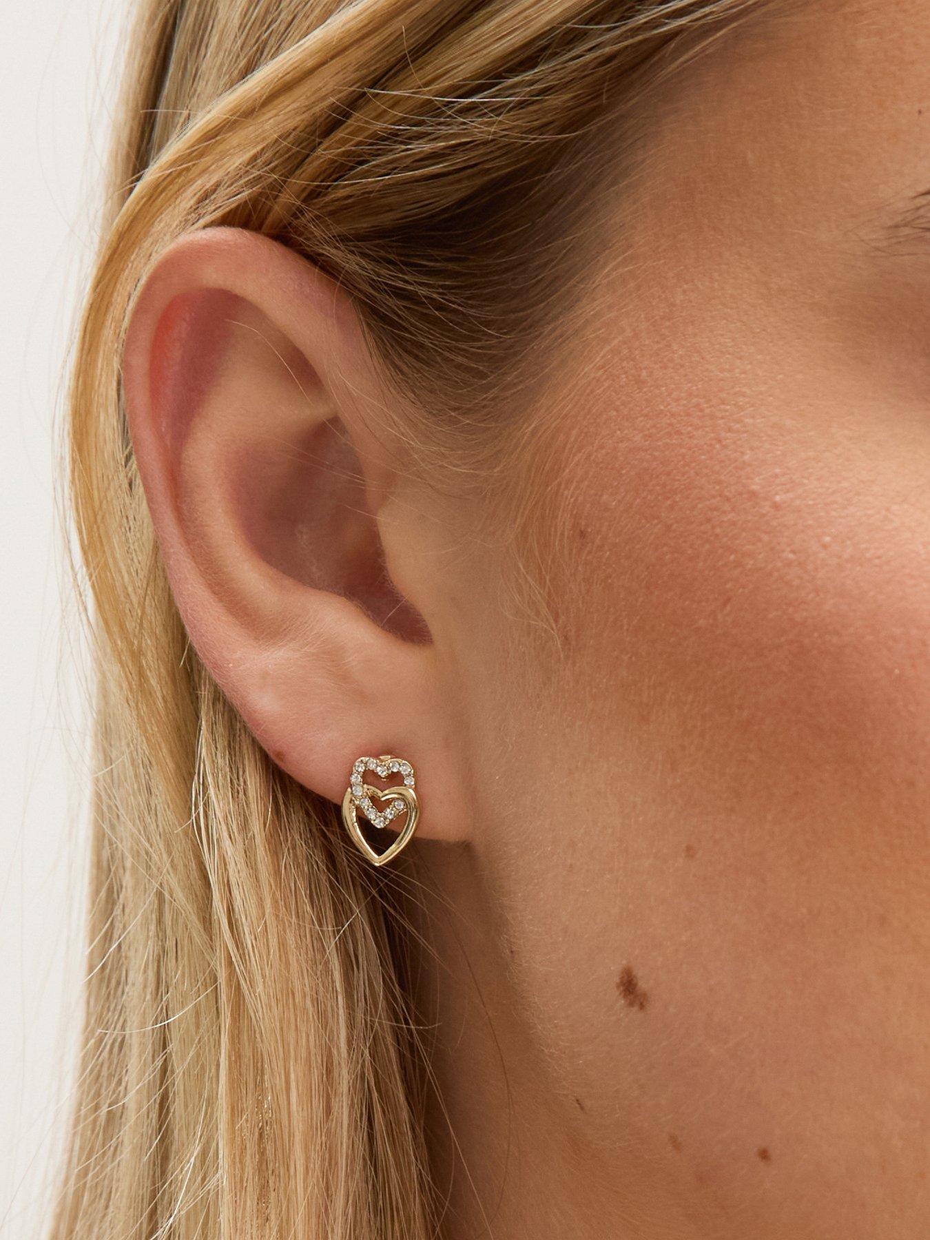  image of jon-richard-gold-plated-crystal-and-polished-heart-trio-set-gift-box