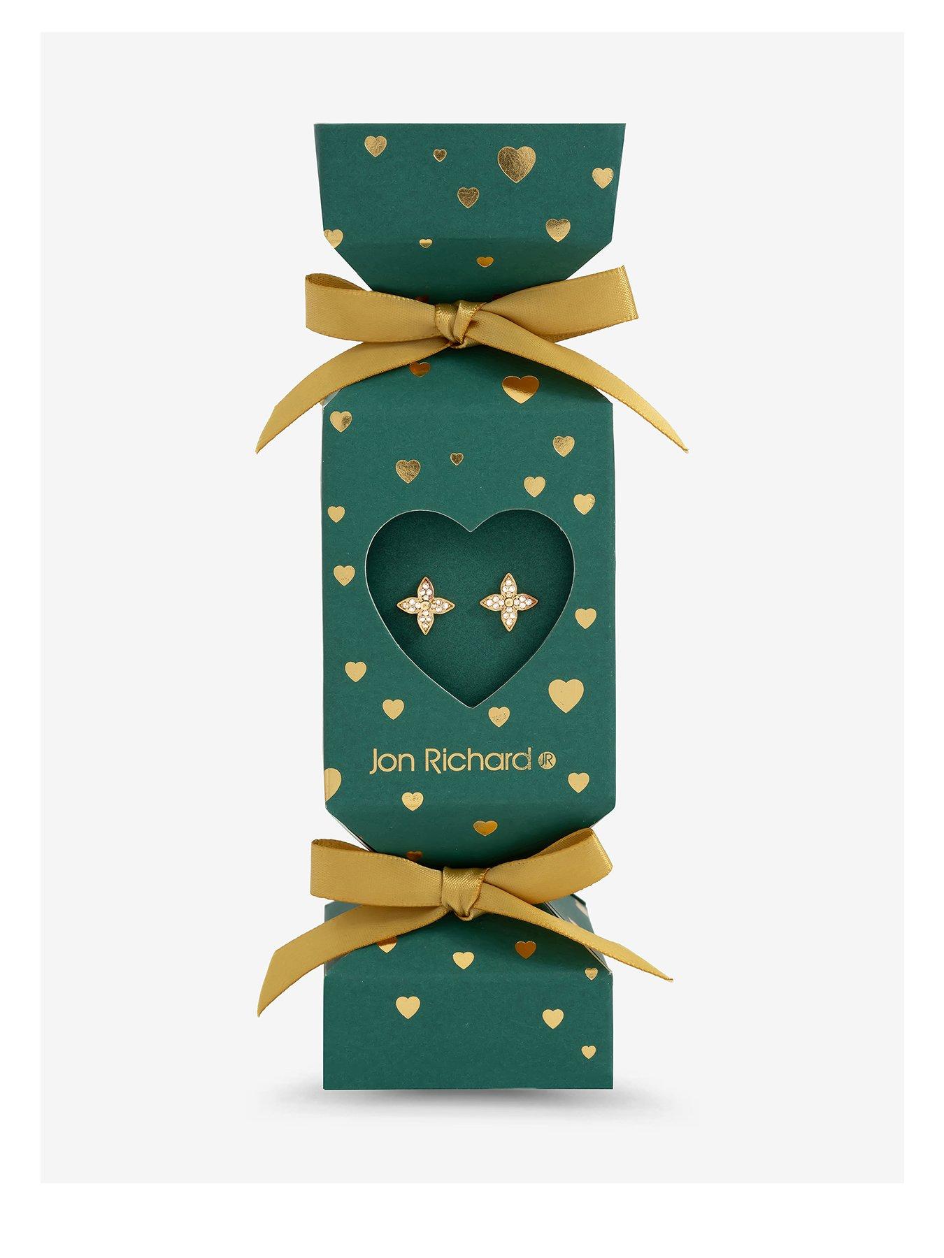 Jon Richard 18K Gold Plated Clover Earrings - Gift Cracker