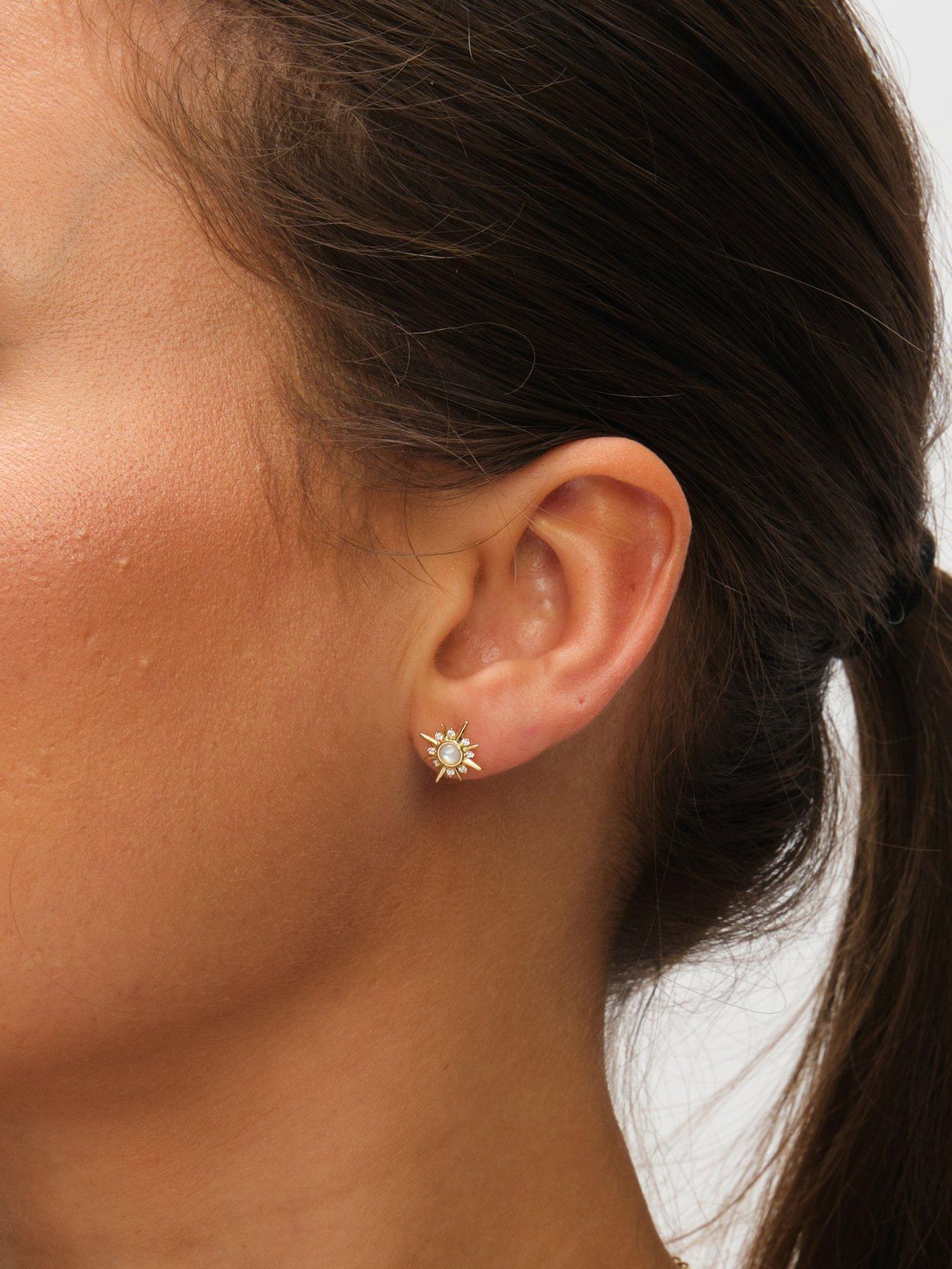  image of inicio-14k-gold-plated-cubic-zirconia-star-set-gift-box