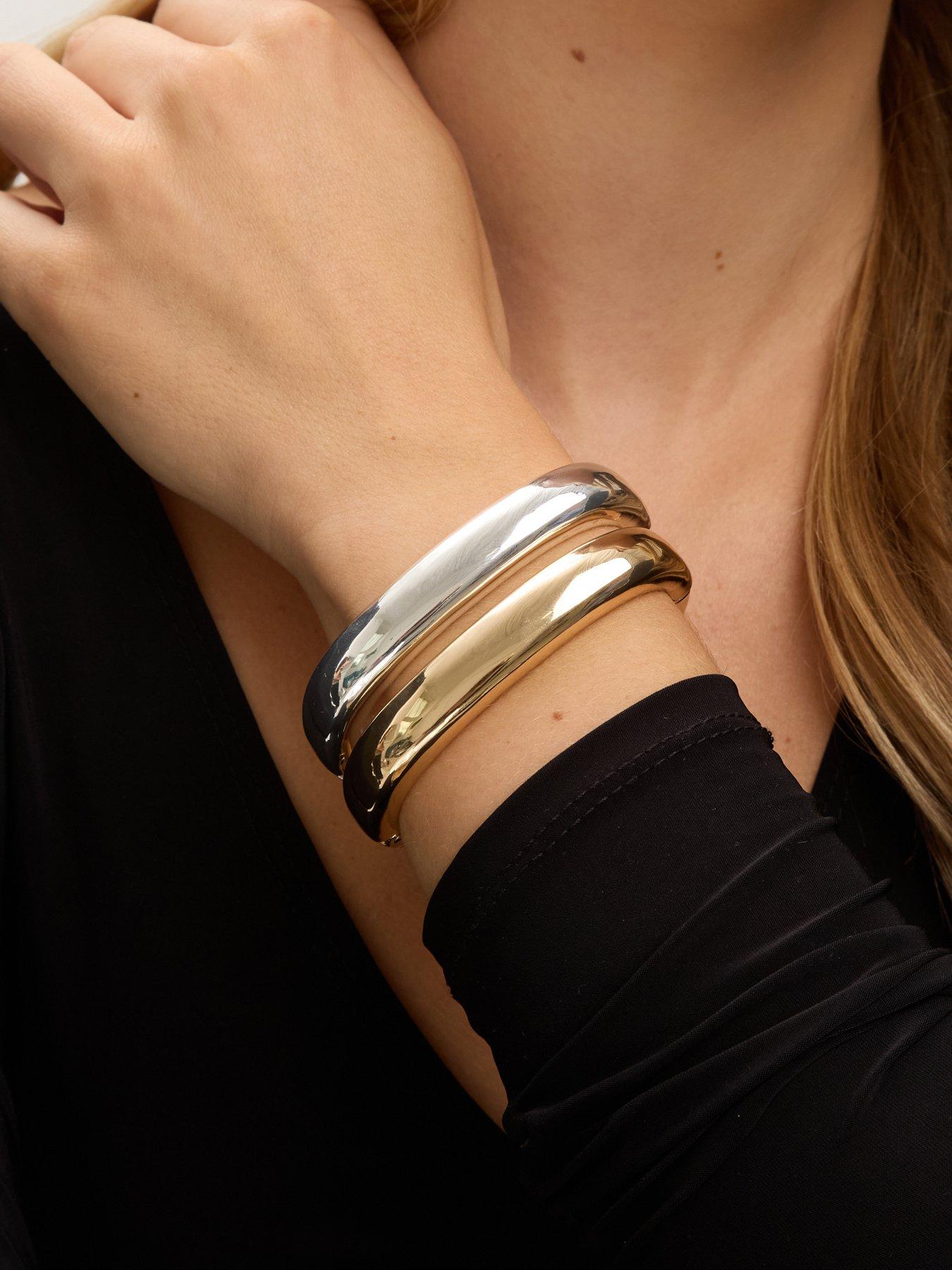 Image 2 of 3 of Jon Richard Silver Plated Polished Rectangular Bangle