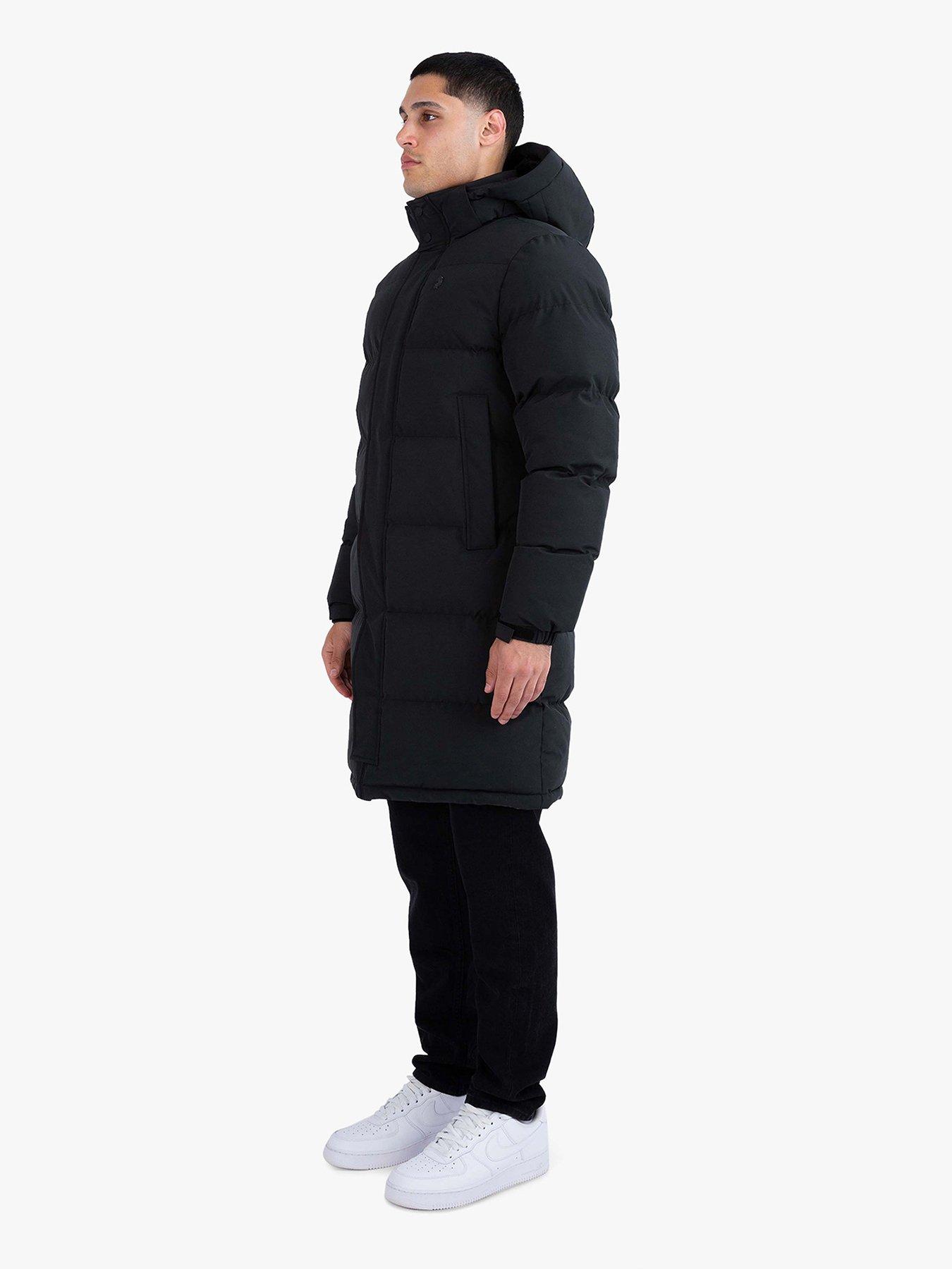 Image 3 of 6 of Luke 1977 Long Auckland Quilted Jacket - Black