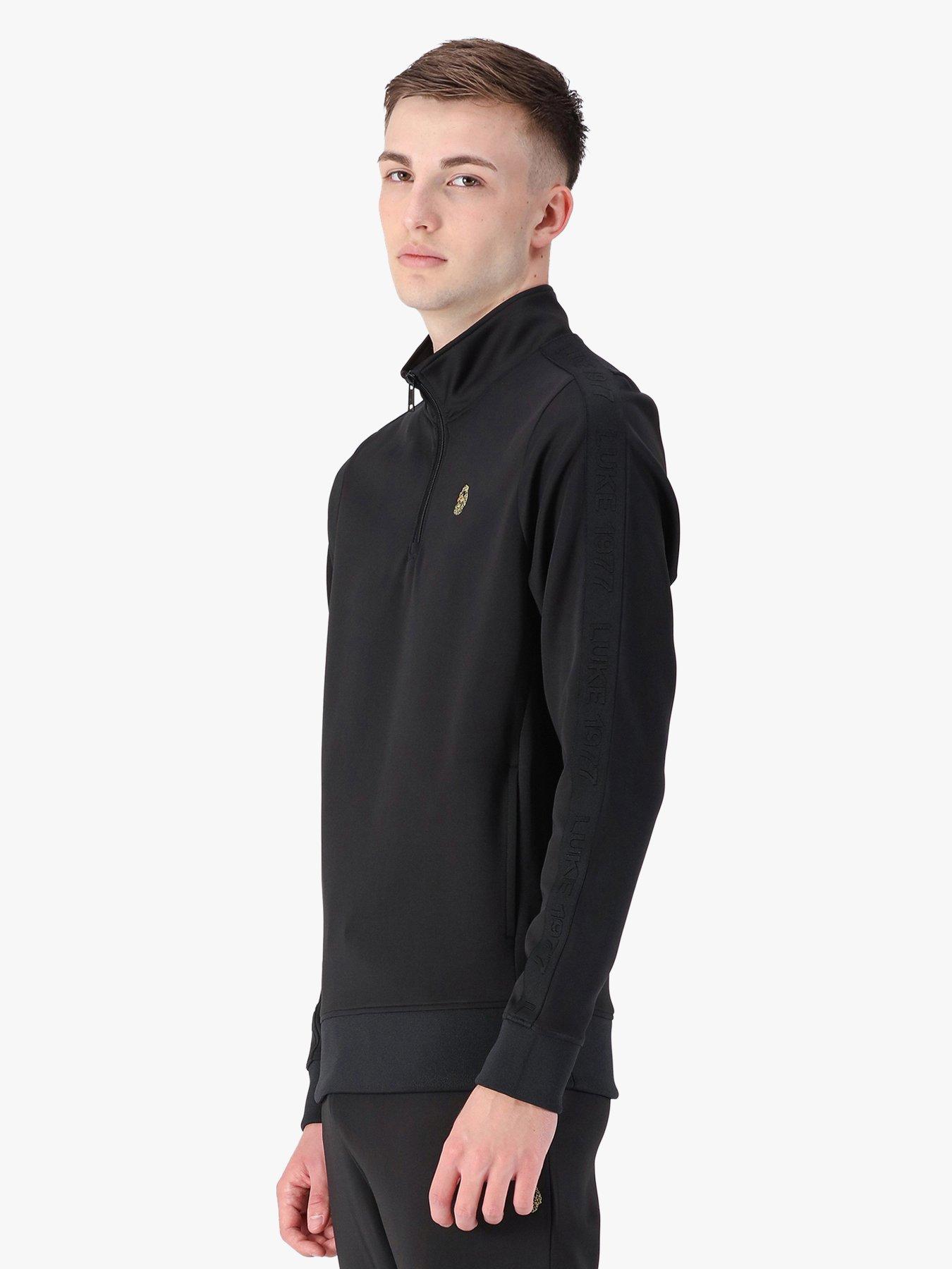  image of luke-1977-tttqr-quarter-zip-sweatshirt-black