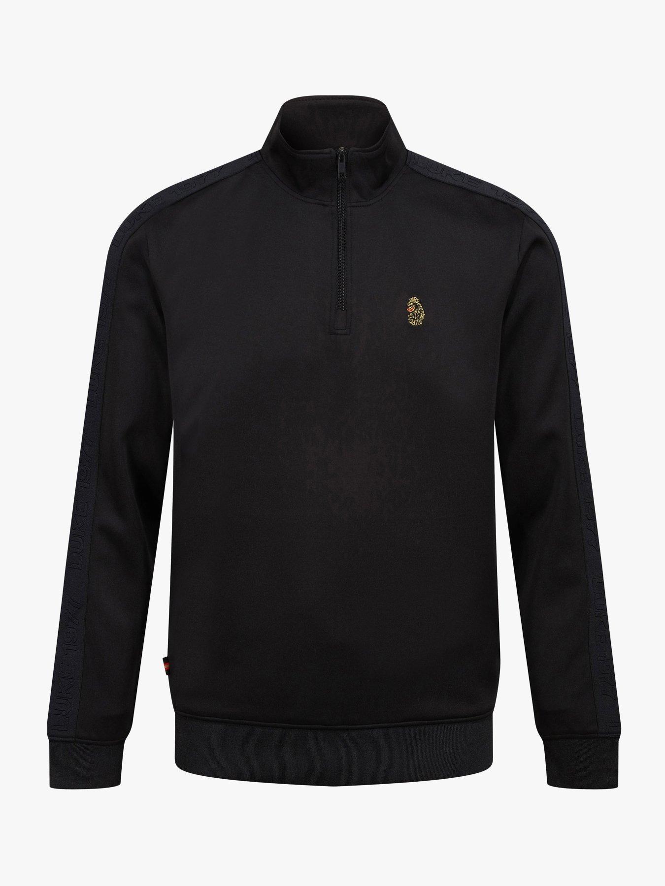  image of luke-1977-tttqr-quarter-zip-sweatshirt-black