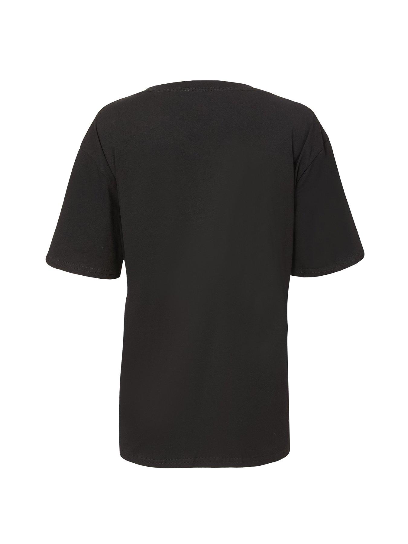 Image 5 of 6 of Quiz Black Cherry Print Boxy Top