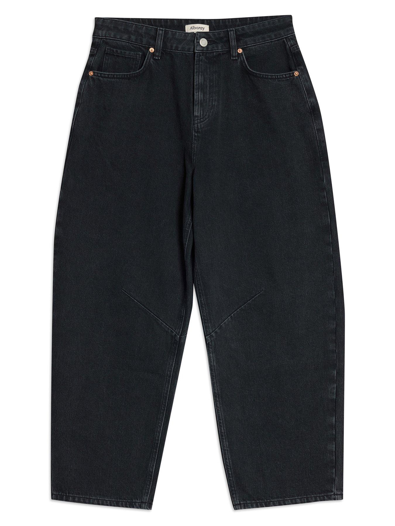 Image 4 of 4 of Albaray Barrel Leg Jeans - Black