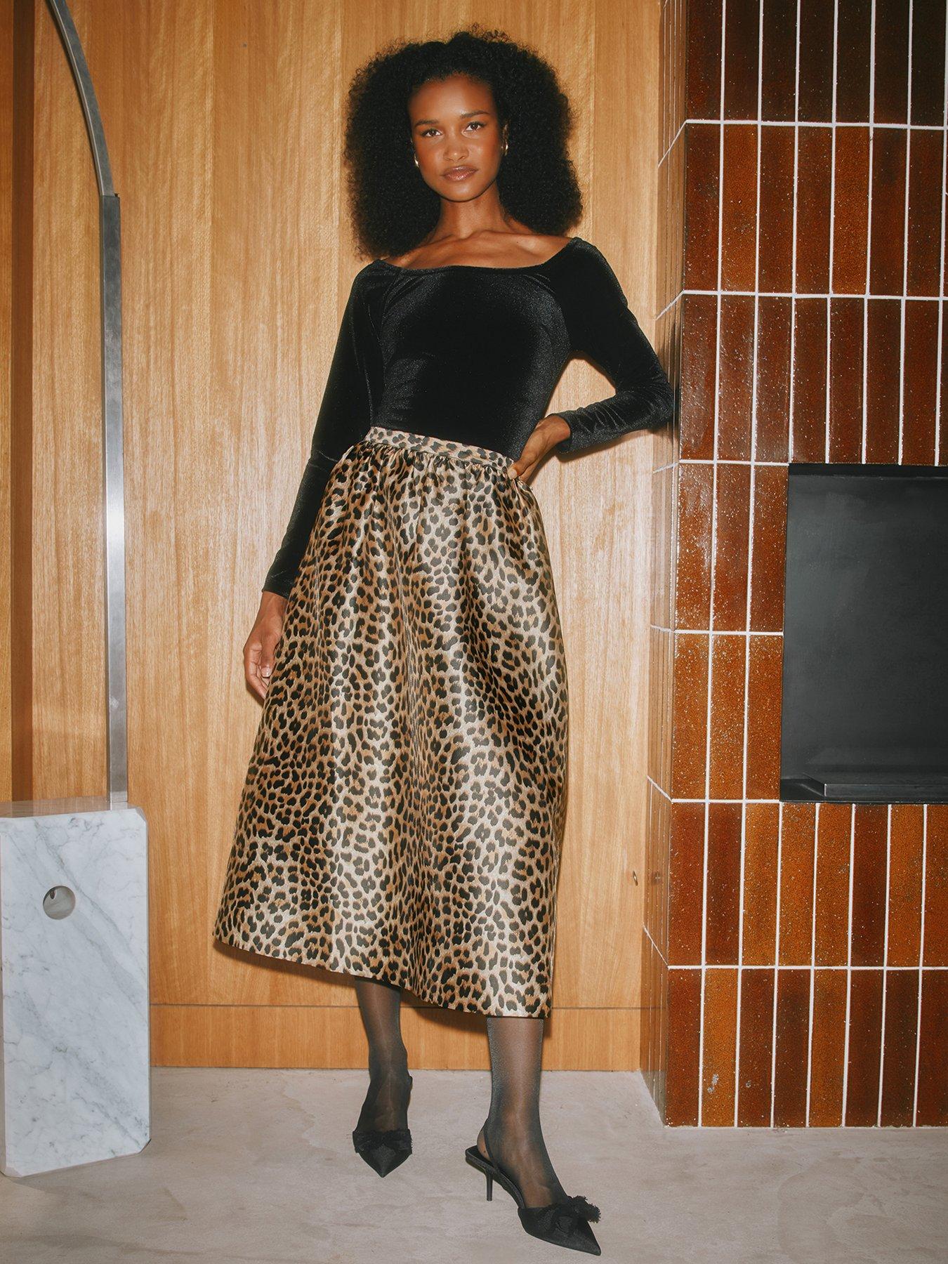 albaray-animal-satin-full-skirt