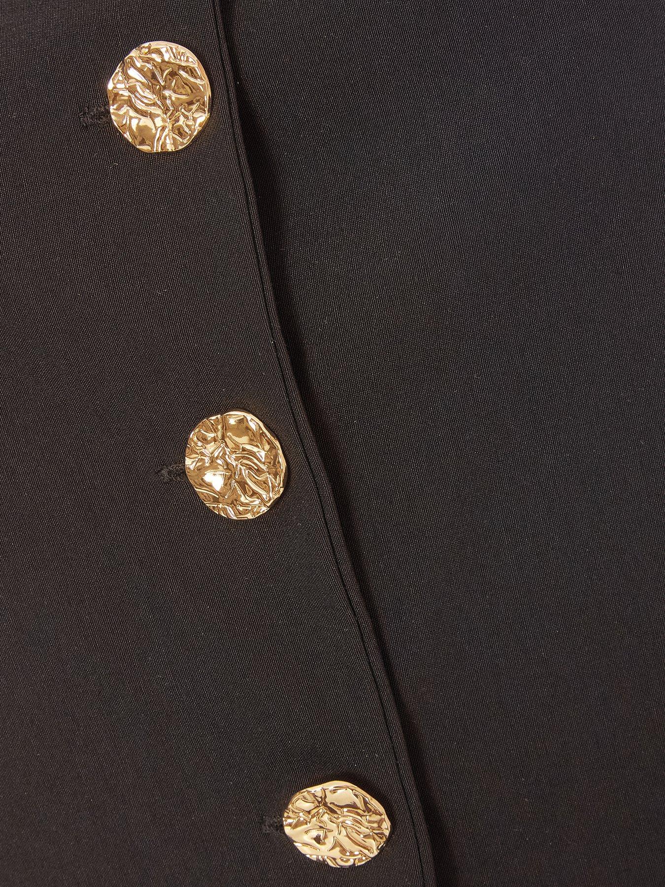 Image 6 of 6 of Quiz Black Button Front Waistcoat