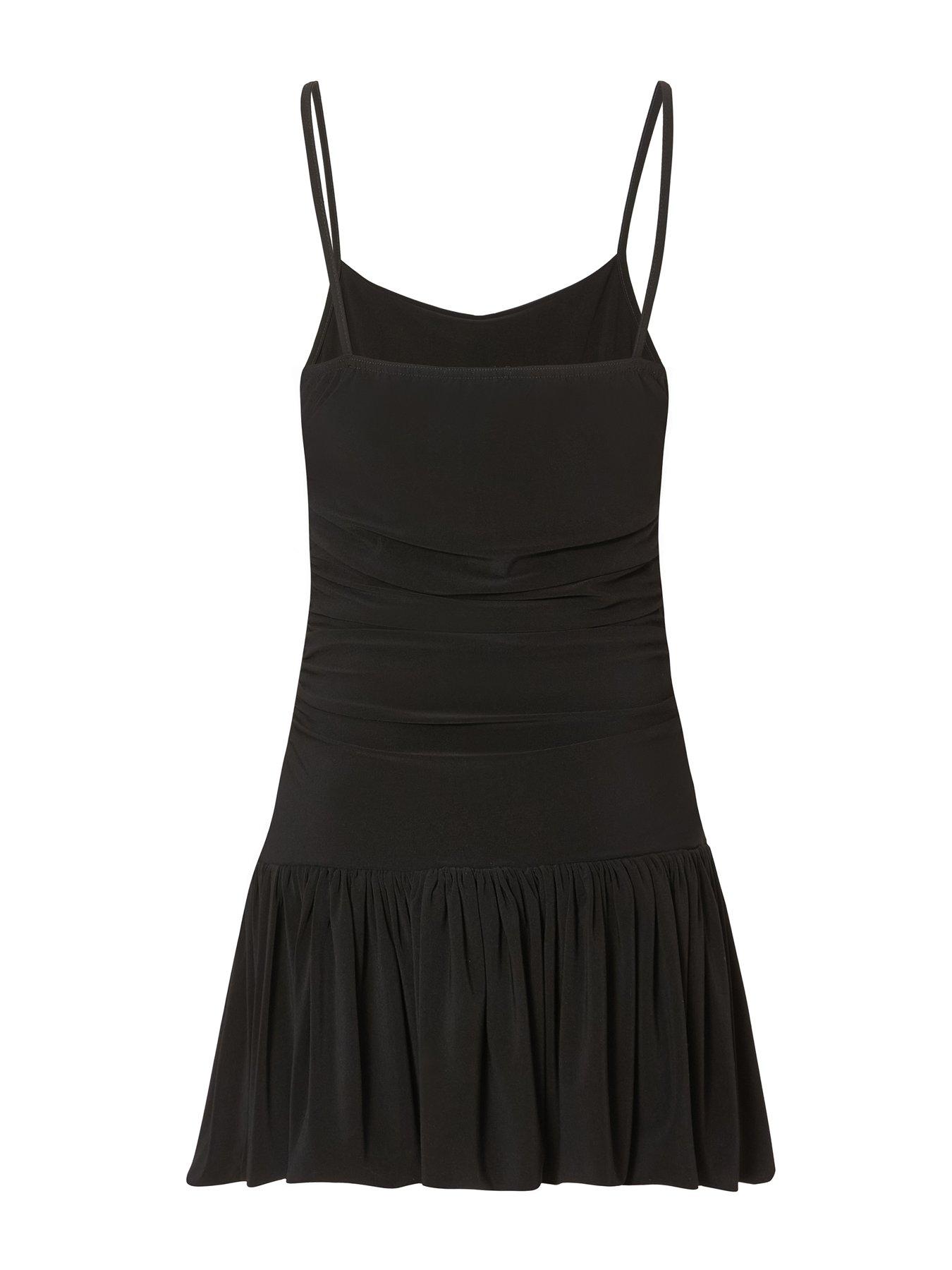 Image 5 of 6 of Quiz Black Bubble Hem Mini Dress