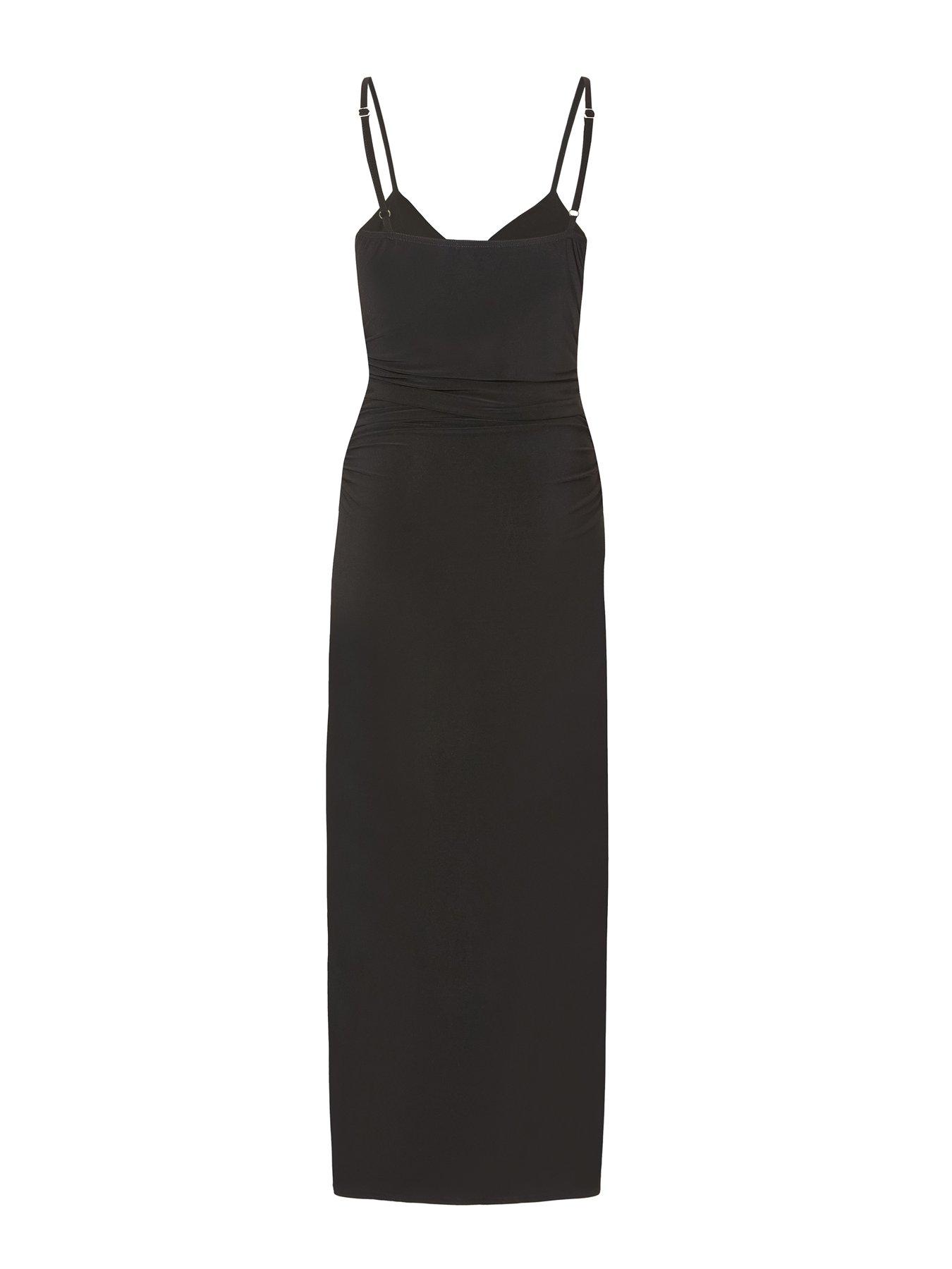 Image 5 of 6 of Quiz Black Knot Detail Midi Dress