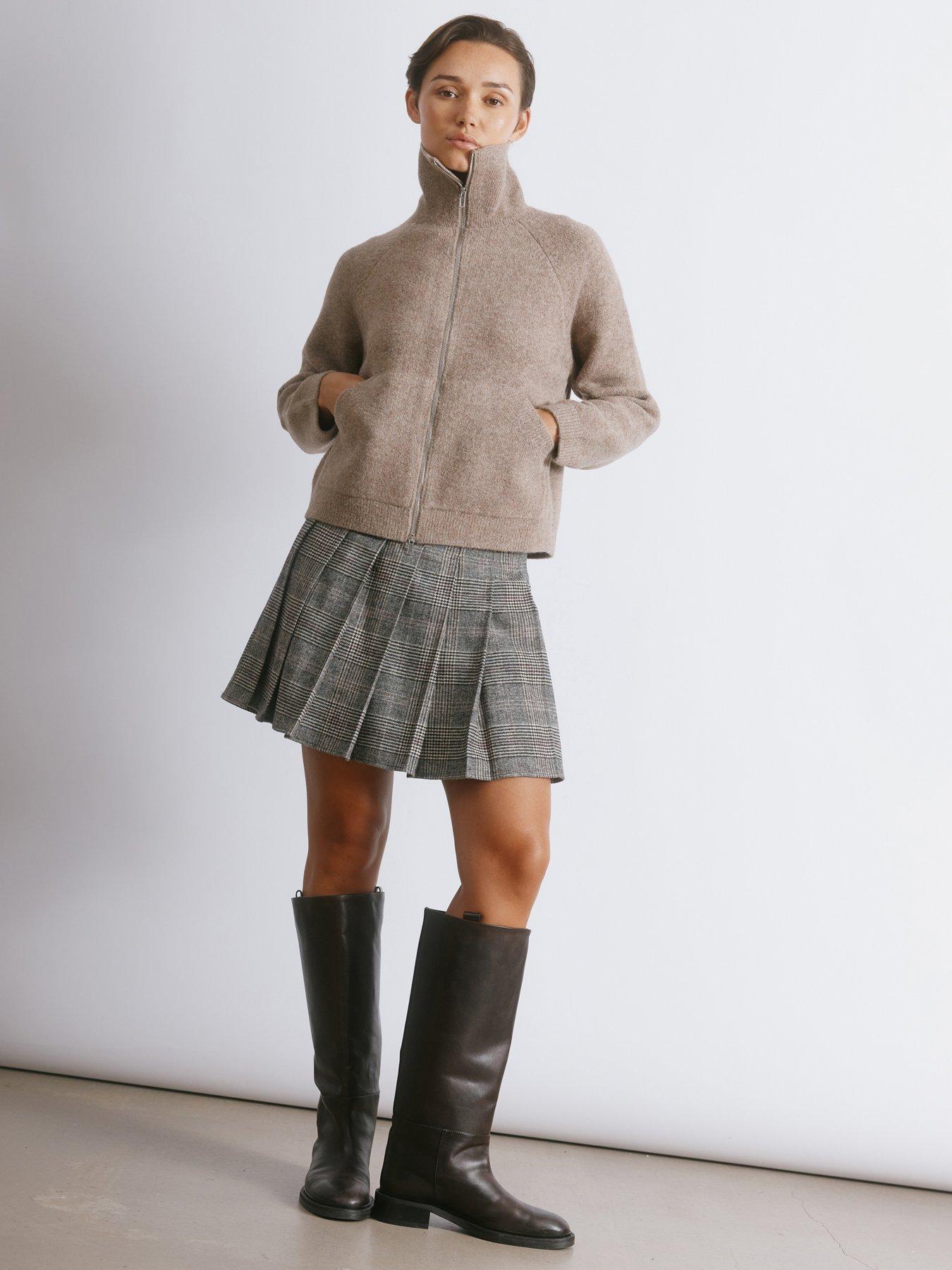 Albaray Check Mini Skirt - Grey