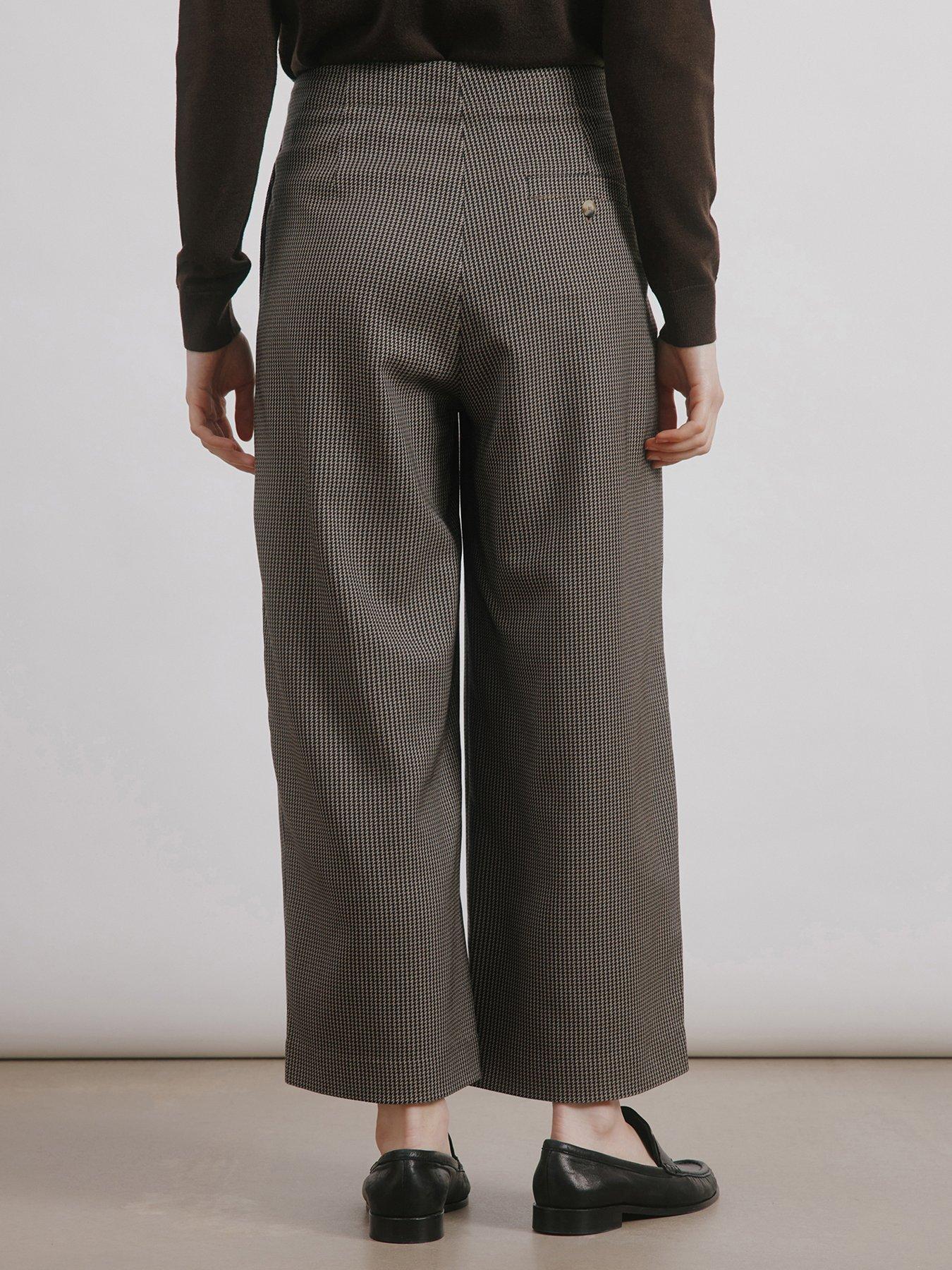 Image 2 of 4 of Albaray Houndstooth Trouser - Brown