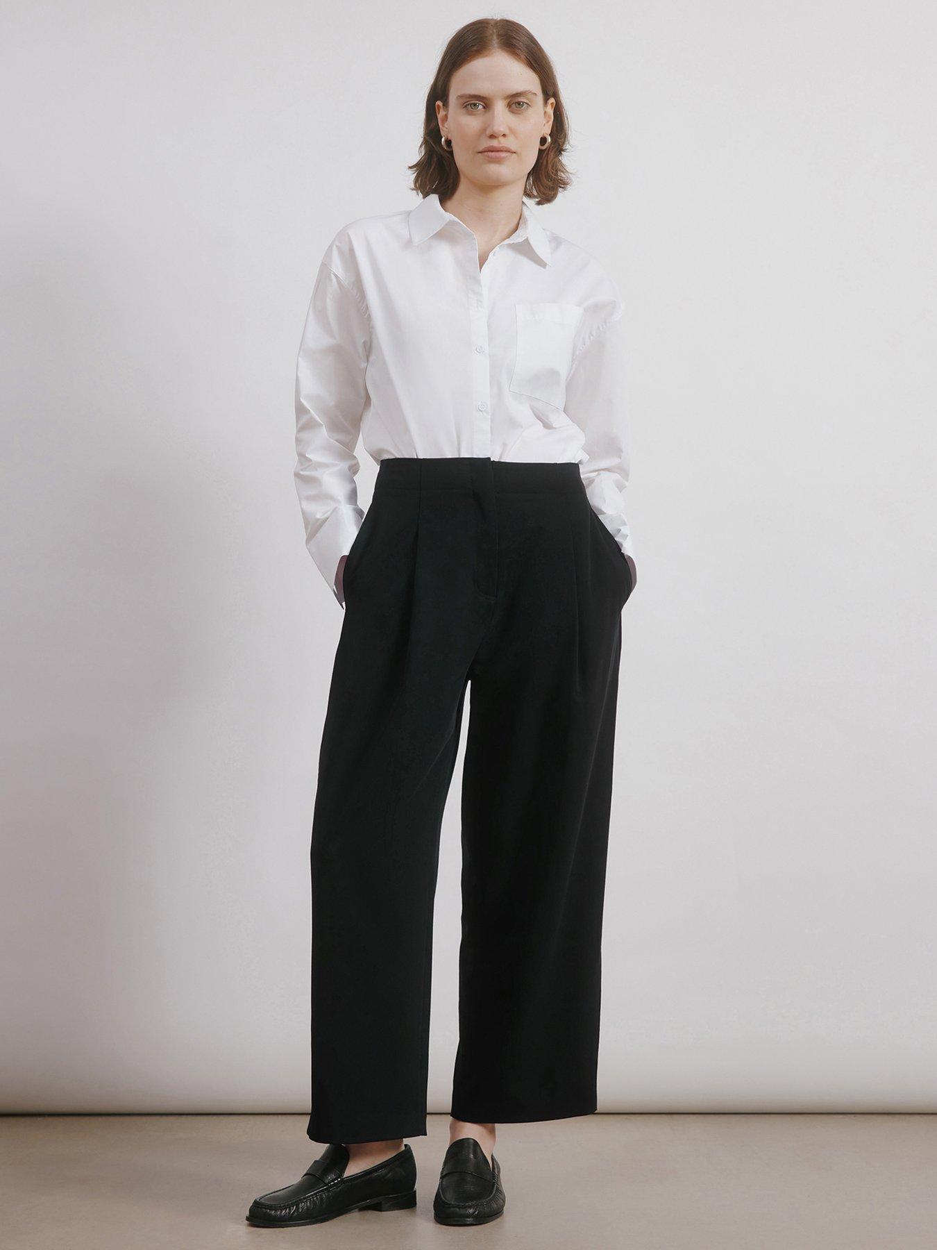 undefined Black Tailored Barrel Trouser