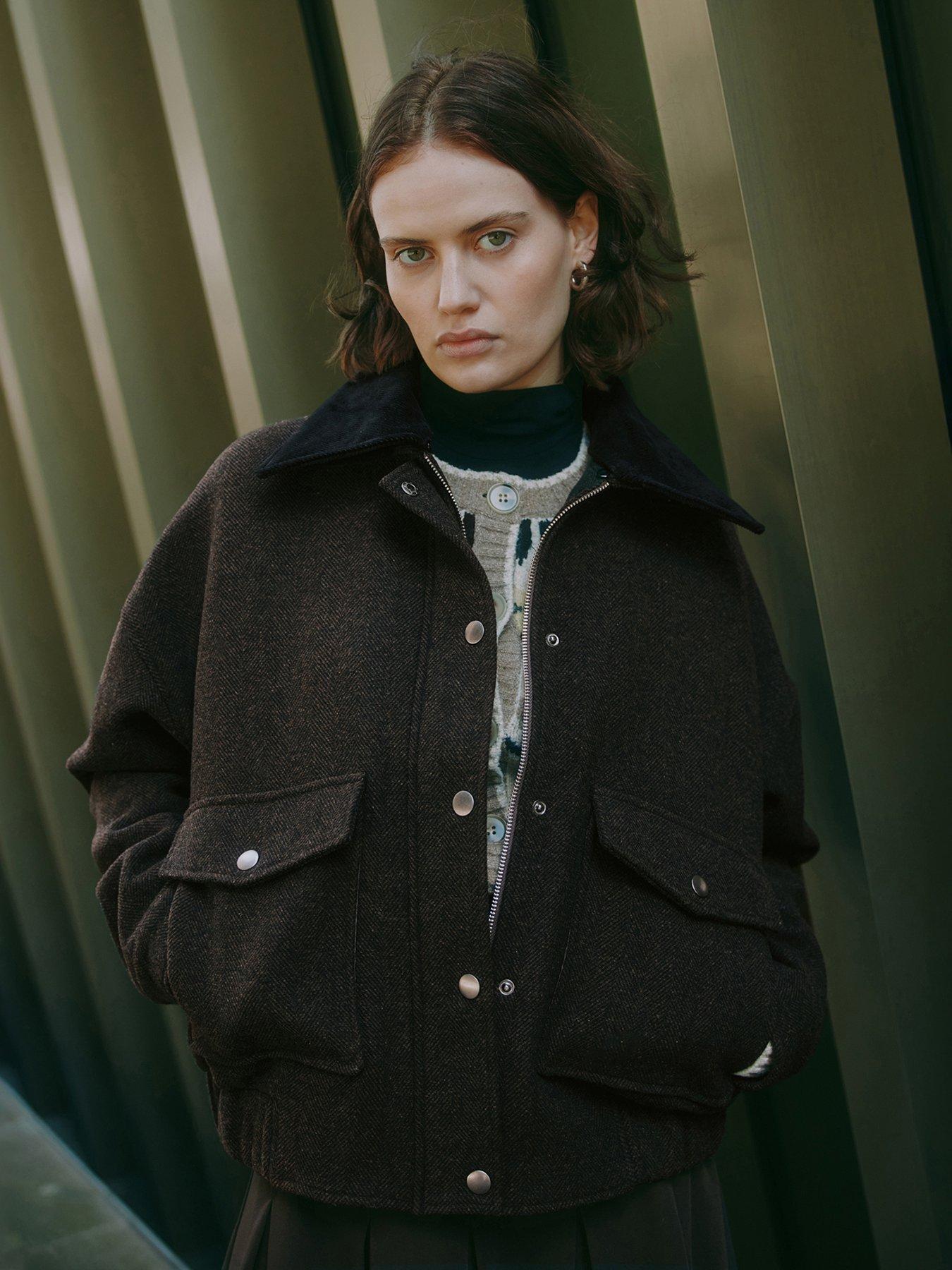 Image 1 of 4 of Albaray Removeable Collar Flannel Jacket