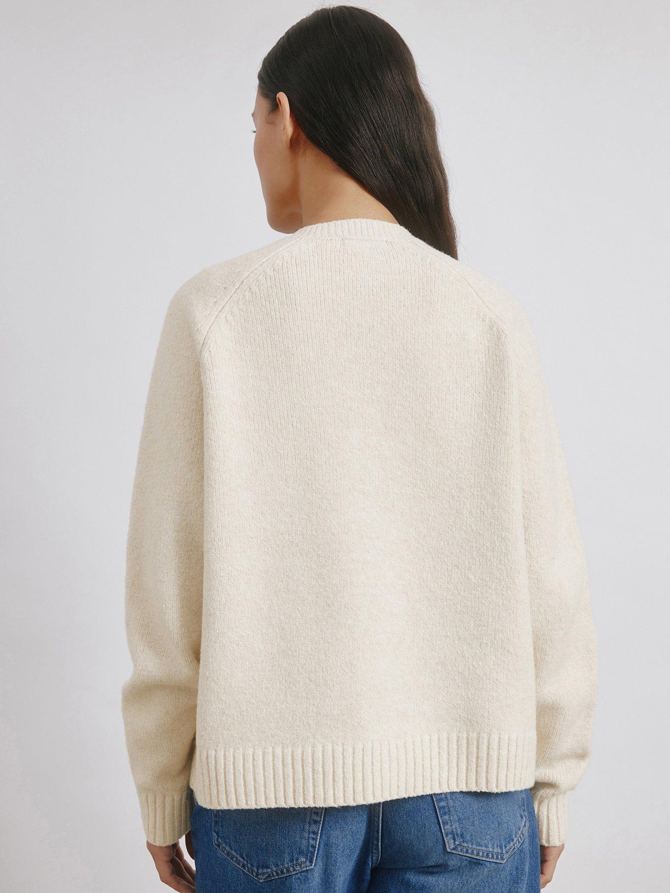  image of albaray-cosy-pocket-crew-cardi-cream