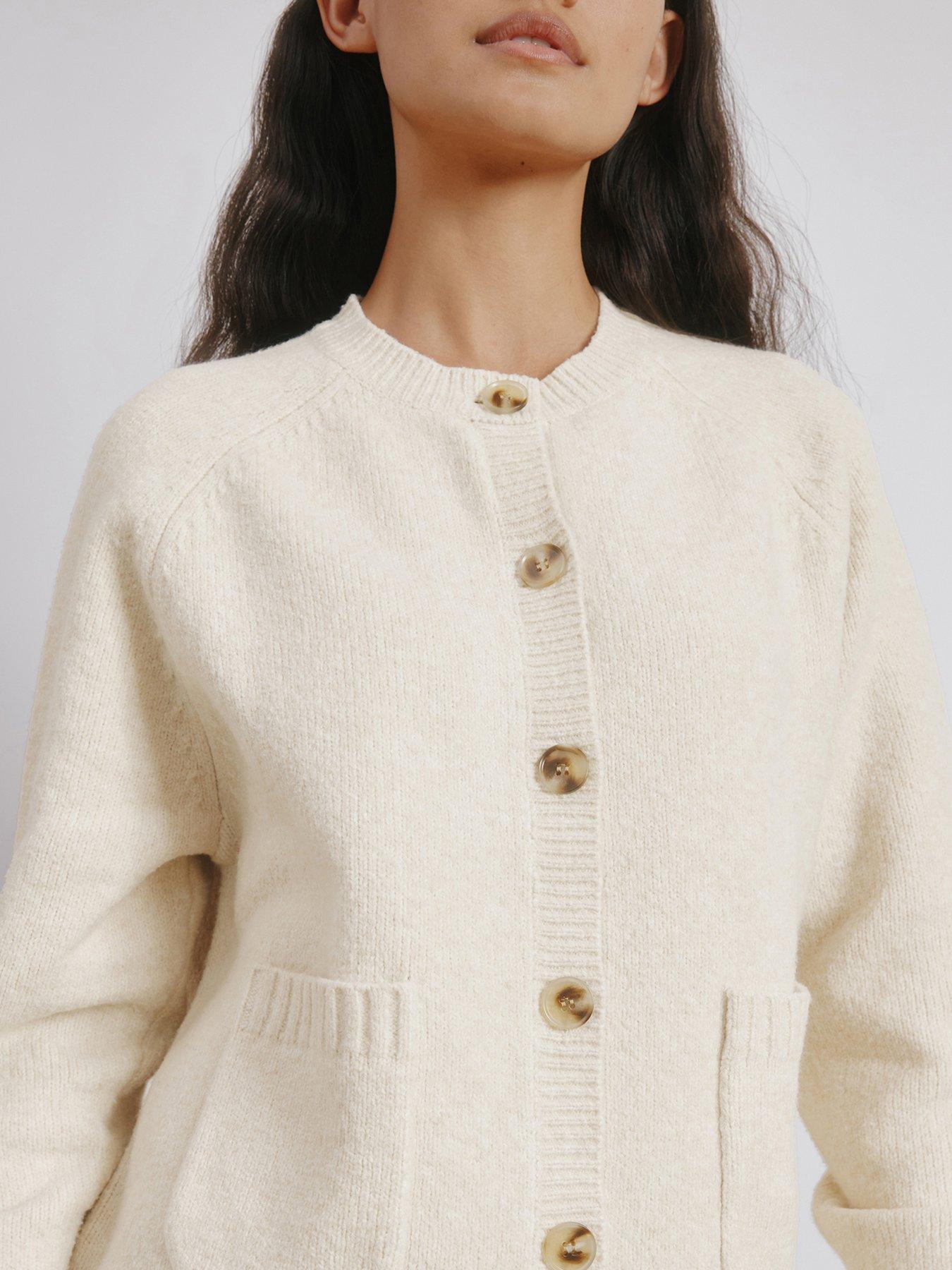  image of albaray-cosy-pocket-crew-cardi-cream