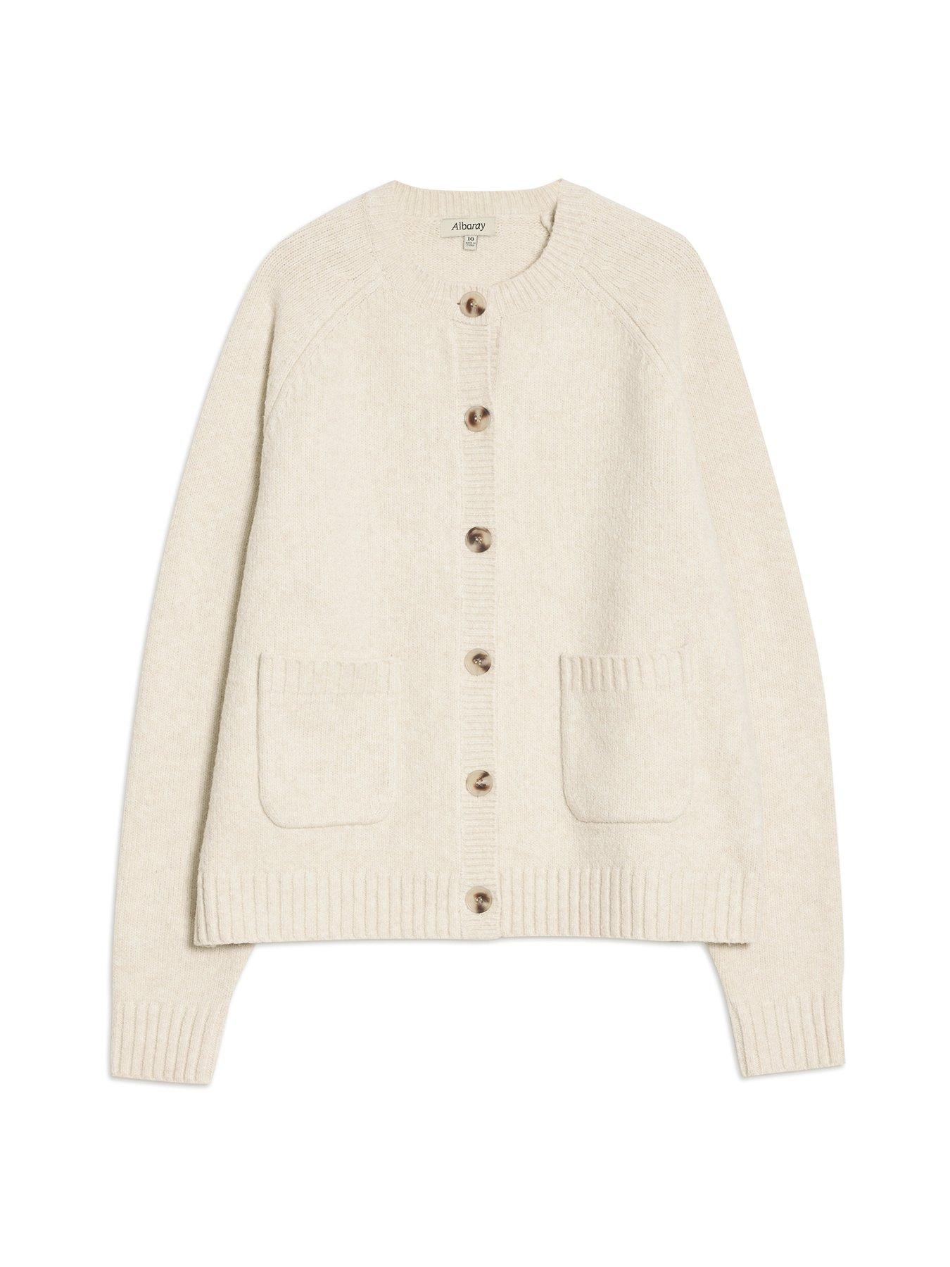  image of albaray-cosy-pocket-crew-cardi-cream