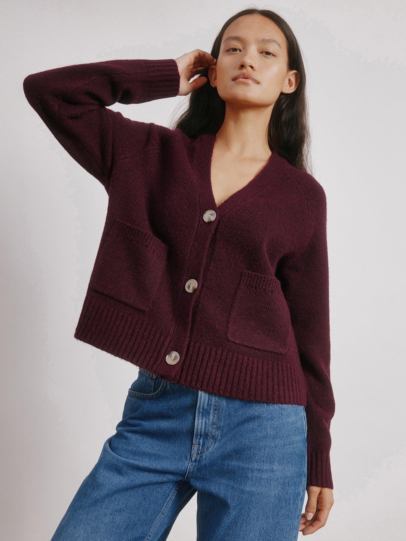  image of albaray-cosy-relaxed-cardigan-red