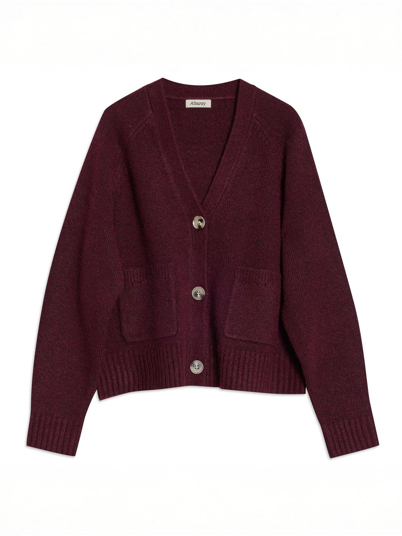  image of albaray-cosy-relaxed-cardigan-red