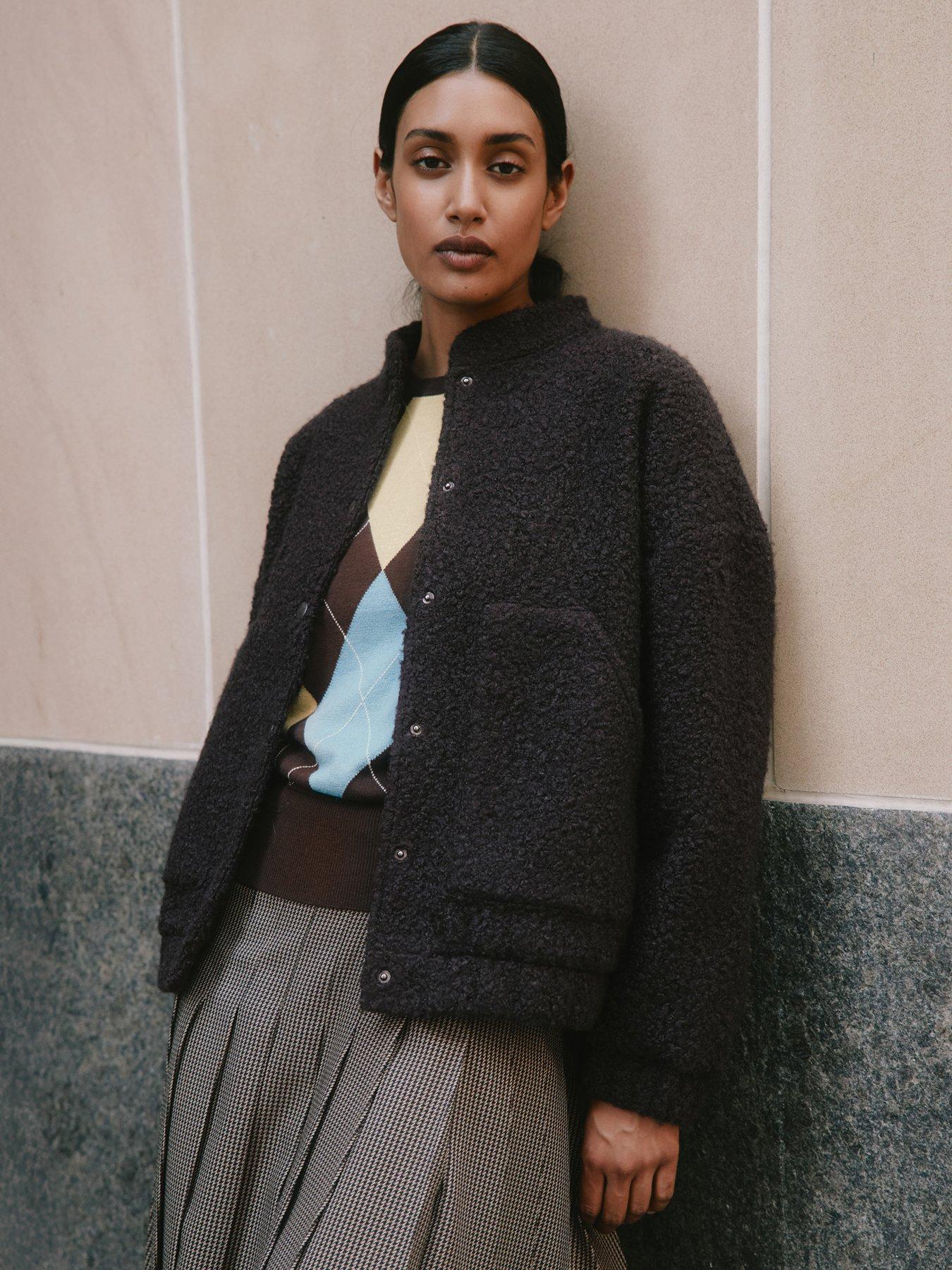  image of albaray-curly-bomber-brown