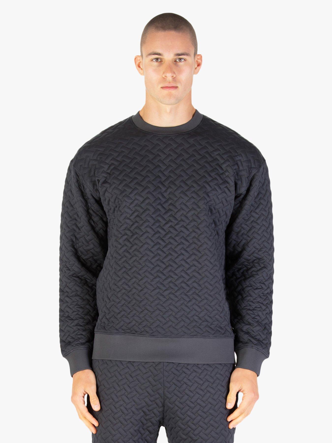 Image 1 of 6 of Luke 1977 Torridon Textured Sweatshirt - Grey