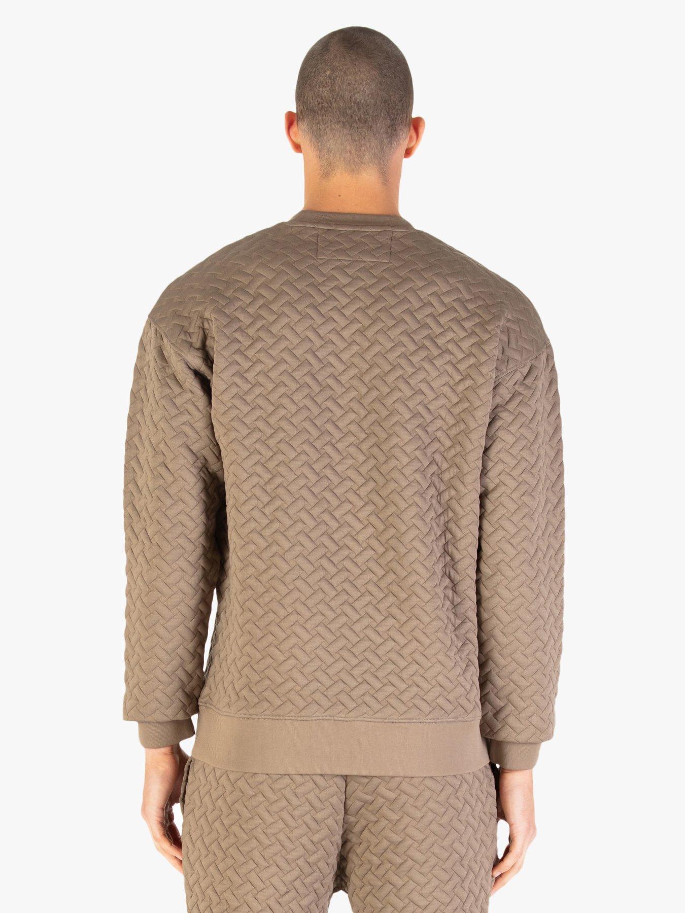  image of luke-1977-torridon-textured-sweatshirt-brown