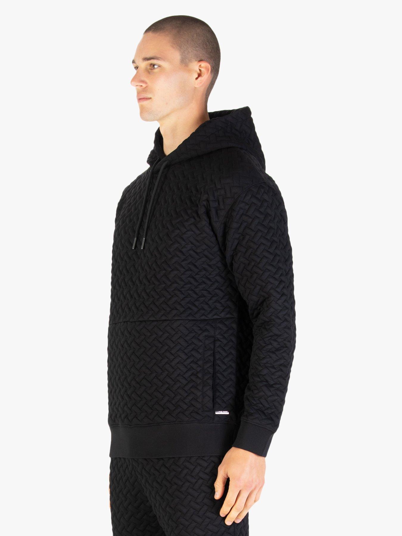  image of luke-1977-melrose-textured-sweatshirt-black