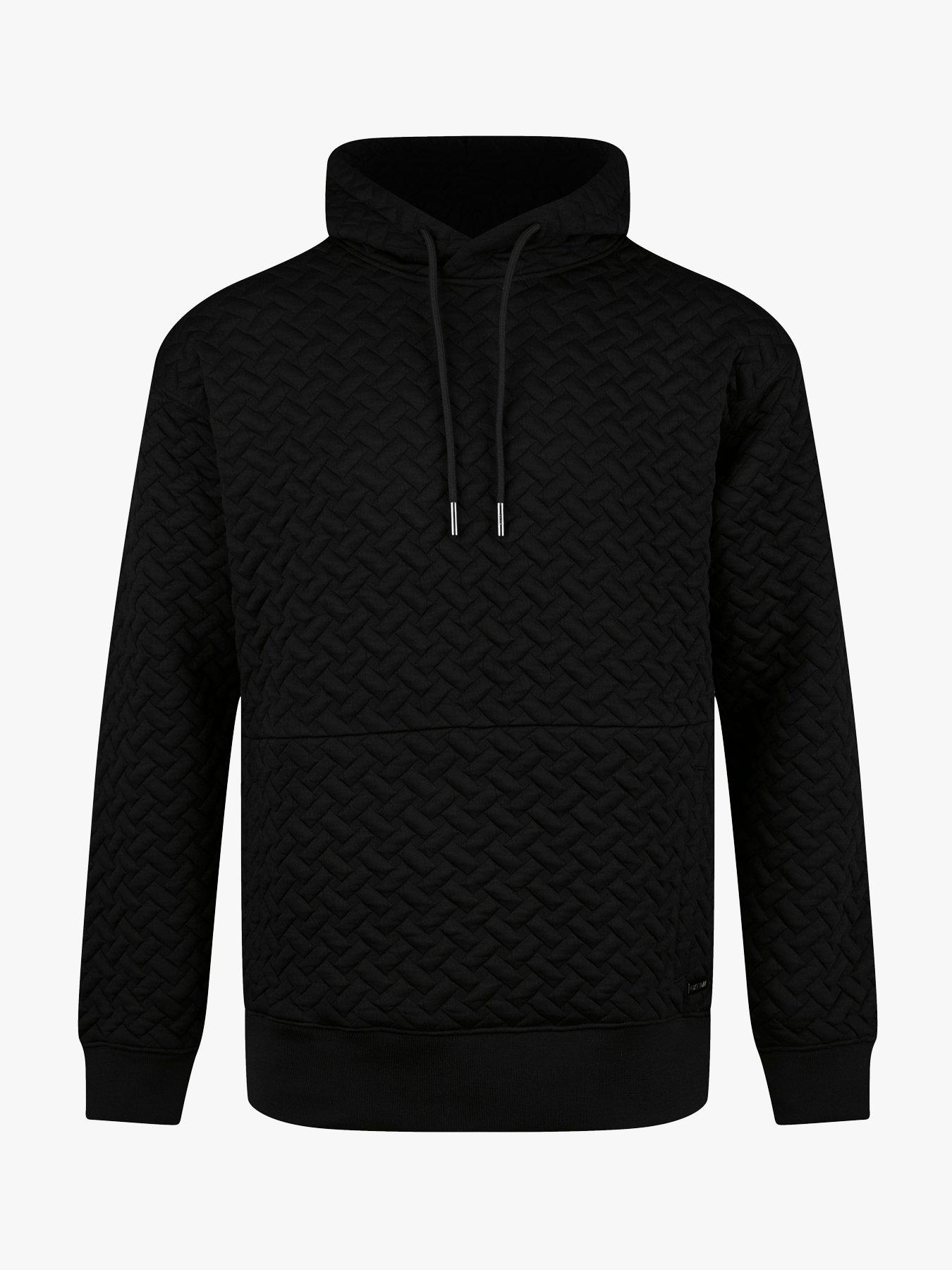  image of luke-1977-melrose-textured-sweatshirt-black