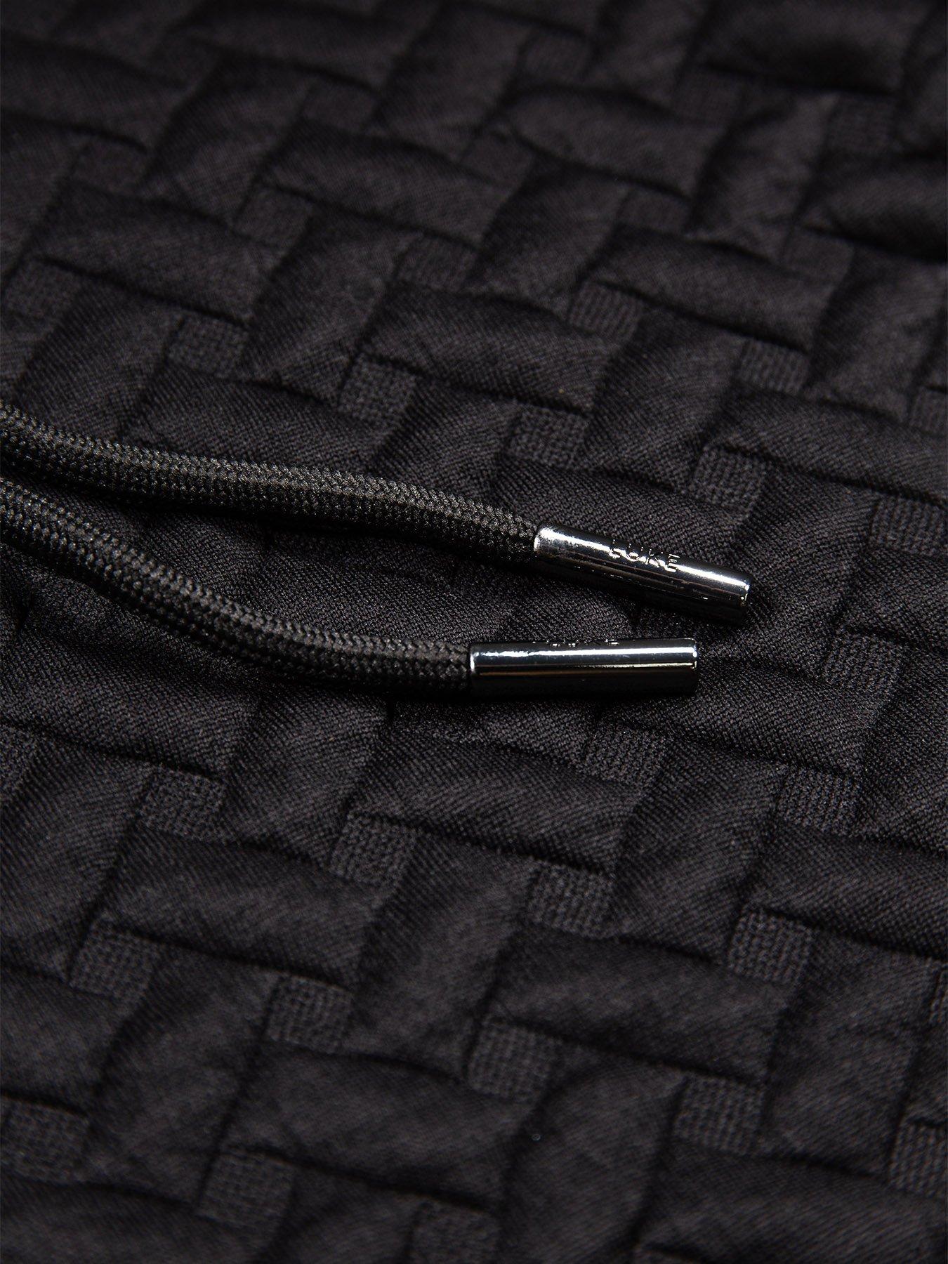  image of luke-1977-melrose-textured-sweatshirt-black