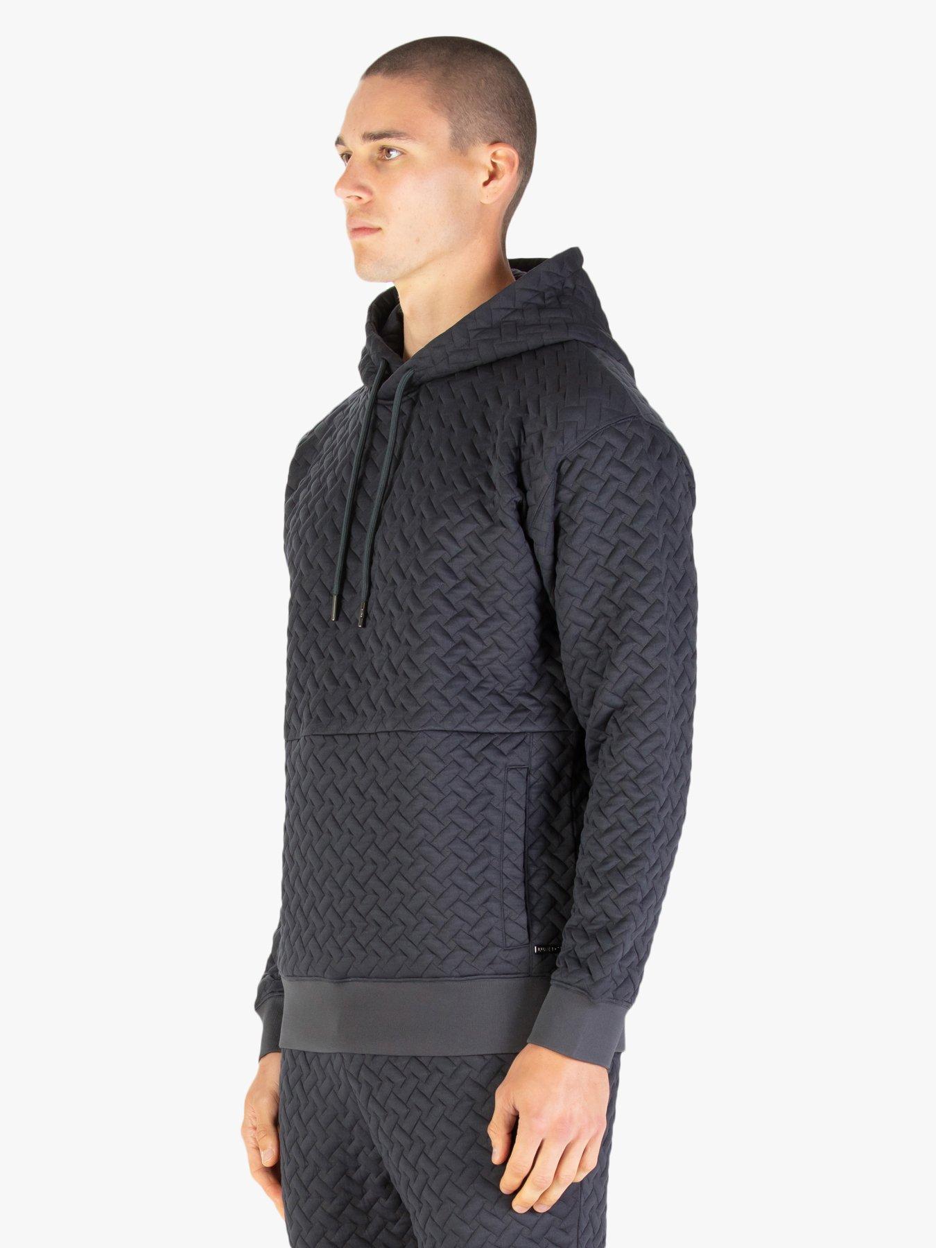  image of luke-1977-melrose-textured-sweatshirt-grey